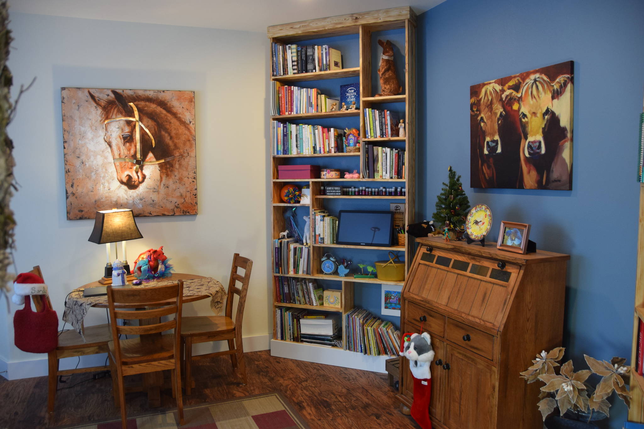 One of the rooms at Winter’s Grace Guidance Center where clients can read, meditate, scrapbook, and explore other forms of grief therapy, as seen on Feb. 22, 2019. (Photo by Brian Mazurek/Peninsula Clarion)