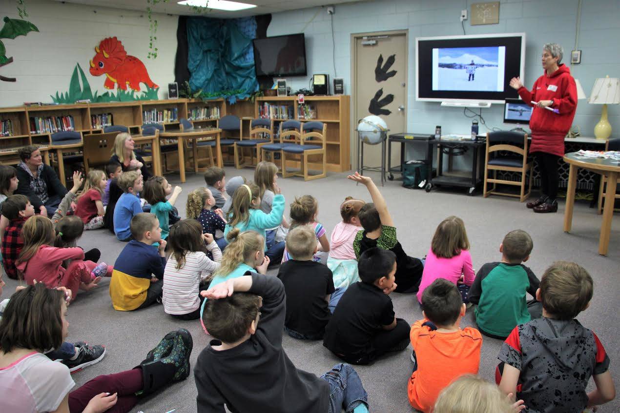 Dr. Kristin Mitchell presenting to students at Kaleidoscope School of Arts and Sciences. (Photos courtesy of Debbie Boyle/Kaleidoscope School of Arts and Sciences)