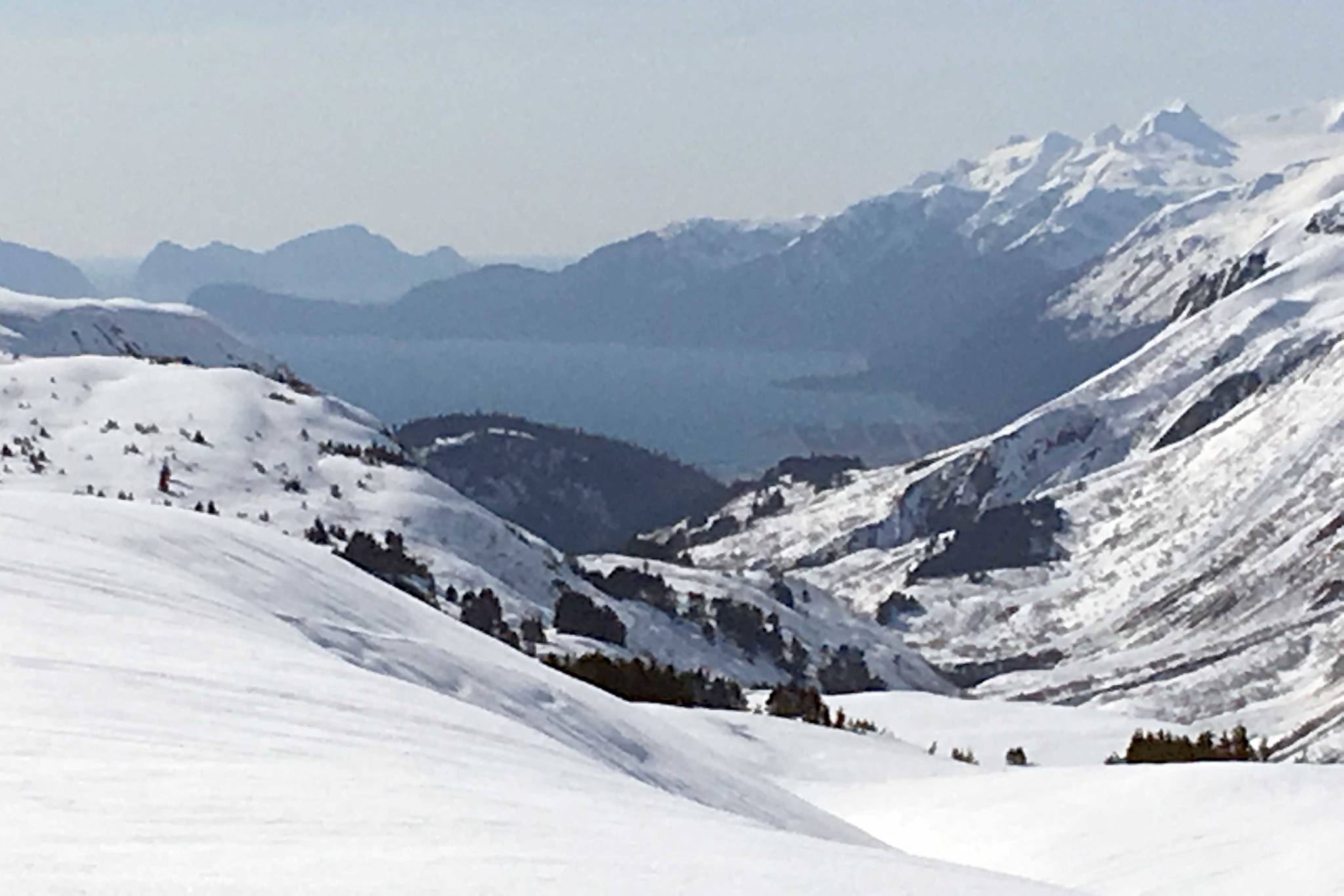 The crust skiing in the hills above Seward has been epic lately. (Photo by Jeff Helminiak/Peninsula Clarion)