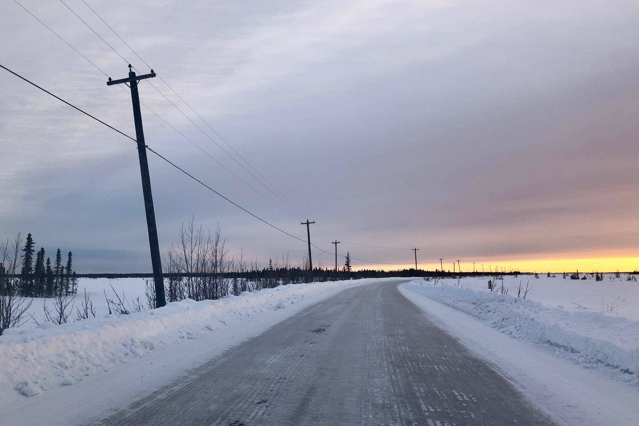 Escape Route, a road connecting the towns of Kenai and Nikiski on the Kenai Peninsula in Alaska, is photographed on Thursday, Feb. 14, 2019. (Photo by Victoria Petersen/Peninsula Clarion)