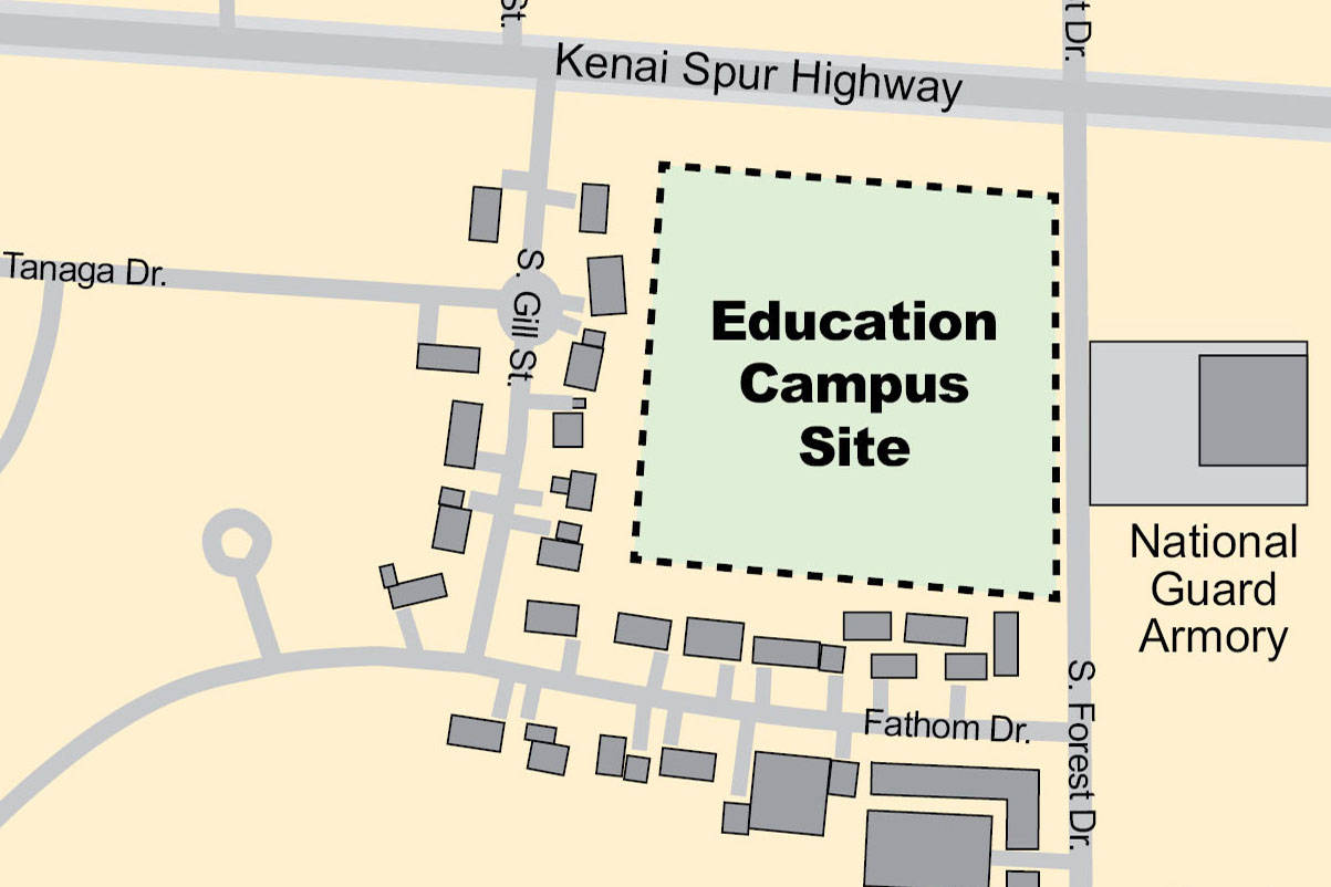 The Kenaitze Indian Tribe will construct an educational facility at the southwest corner of the Kenai Spur Highway and South Forest Drive in Kenai. (Map courtesy Kenaitze Indian Tribe)