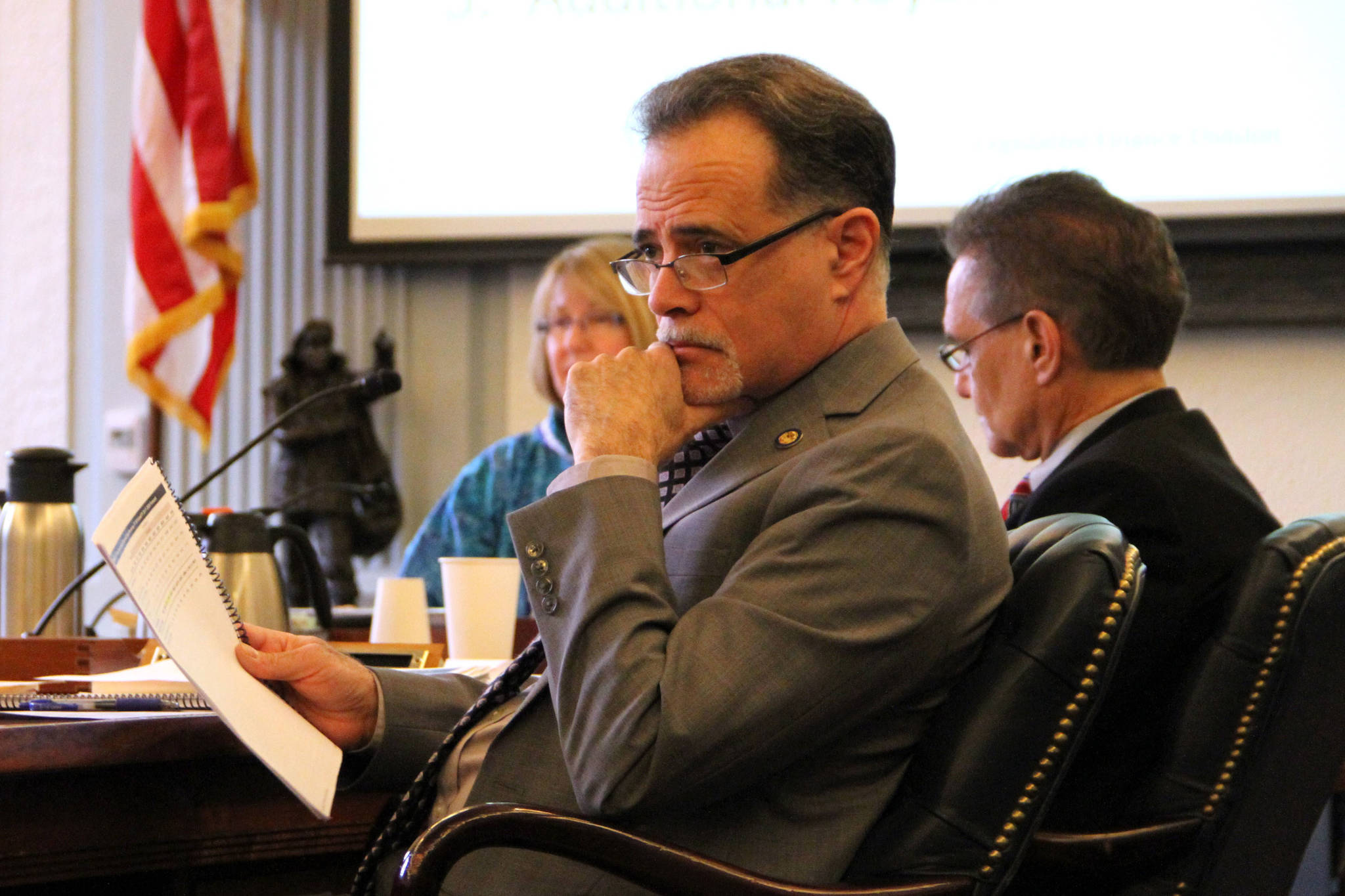 Sen. Peter Micciche, R-Soldotna, listens to testimony in Juneau in this undated photo. (Photo courtesy of Peter Micciche)