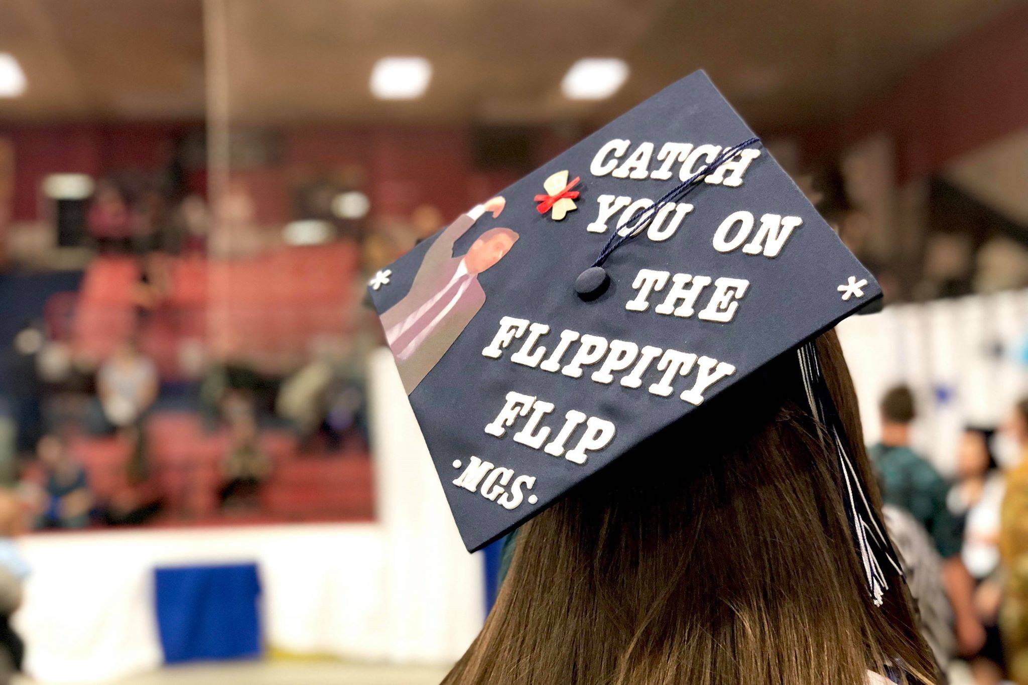 Soldotna High School graduates decorated their caps for the Wednesday’s ceremony May 22, 2019, in Soldotna, Alaska. (Photo by Victoria Petersen/Peninsula Clarion)