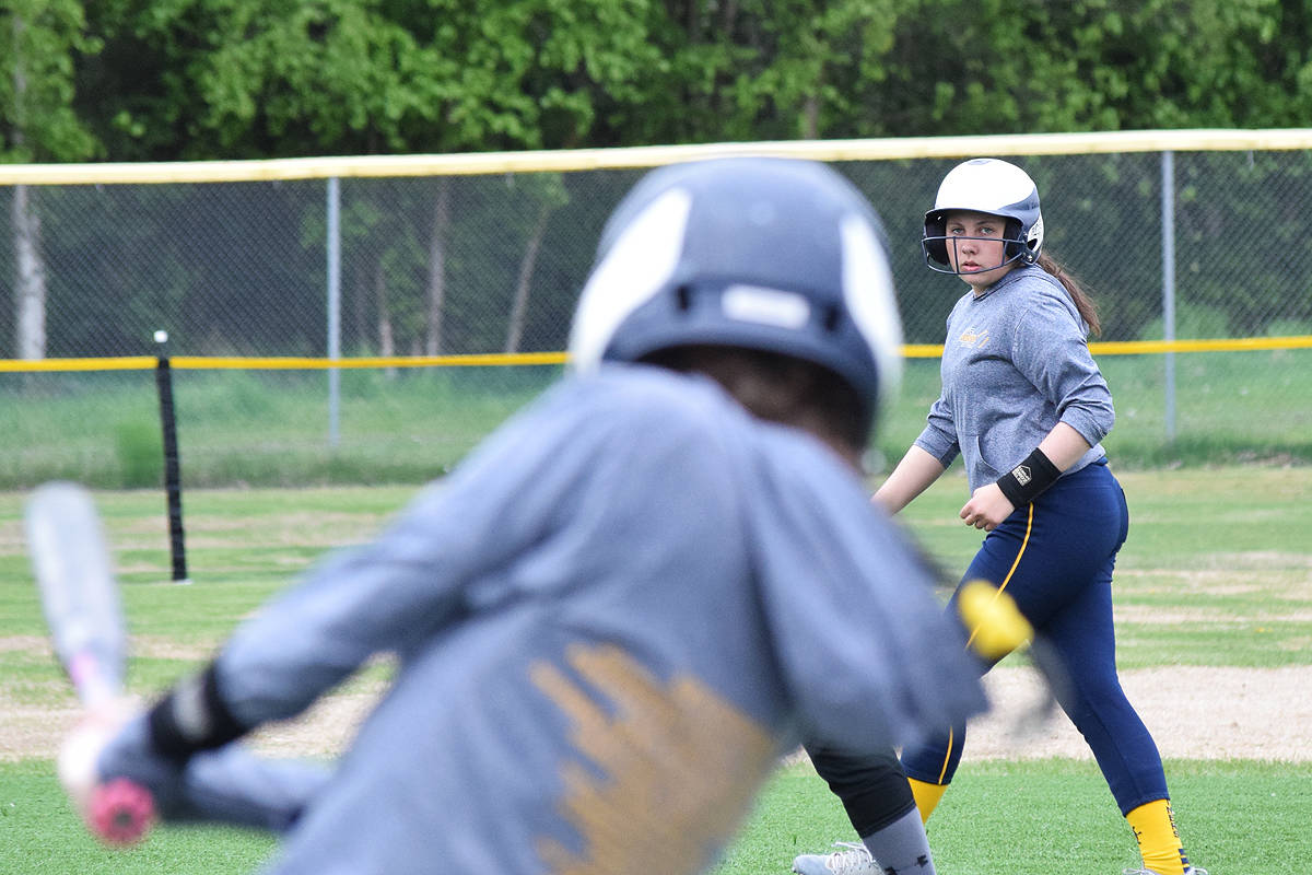 Homer splits 1st day of state softball