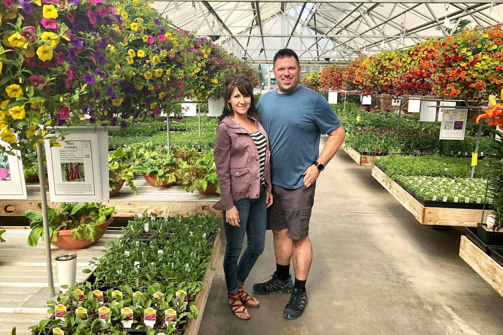 Owners Jessica and Darren Henry are pictured at Trinity Greenhouse on Monday, June 3, 2019, near Kenai, Alaska. (Photo by Victoria Petersen/Peninsula Clarion)