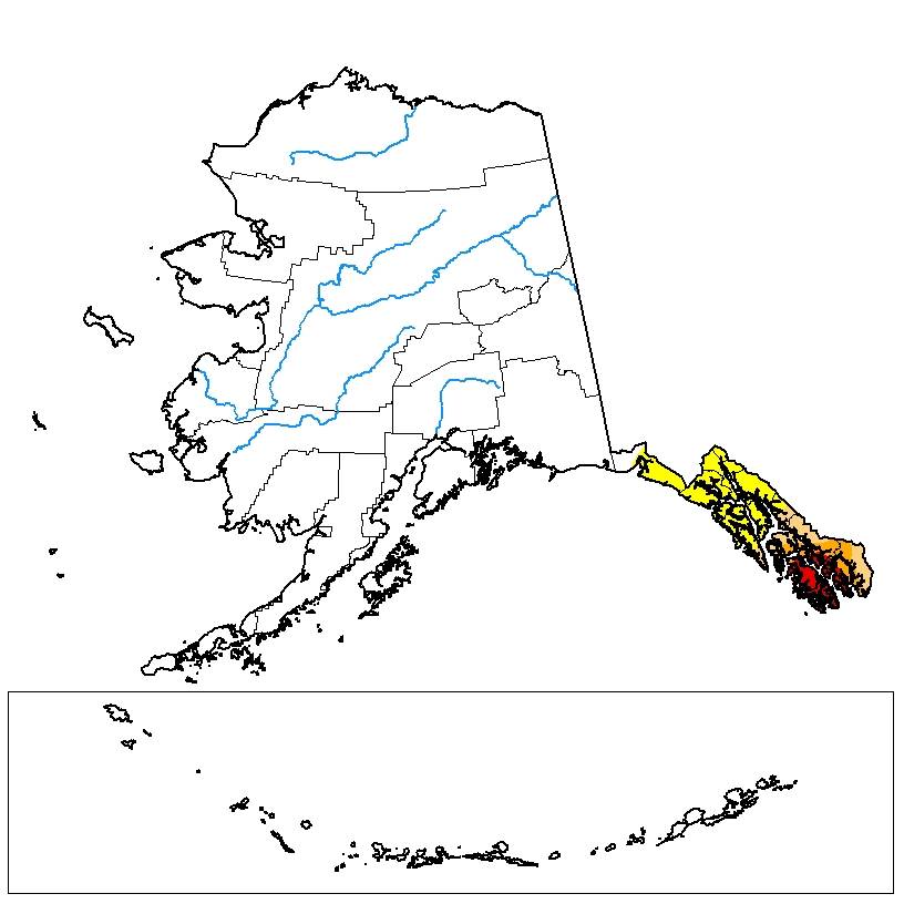 This map shows drought conditions in Alaska. Nearly all of Southeast Alaska is in some sort of drought condition as of the week of June 6, 2019. (Courtesy Photo | U.S. Drought Monitor)