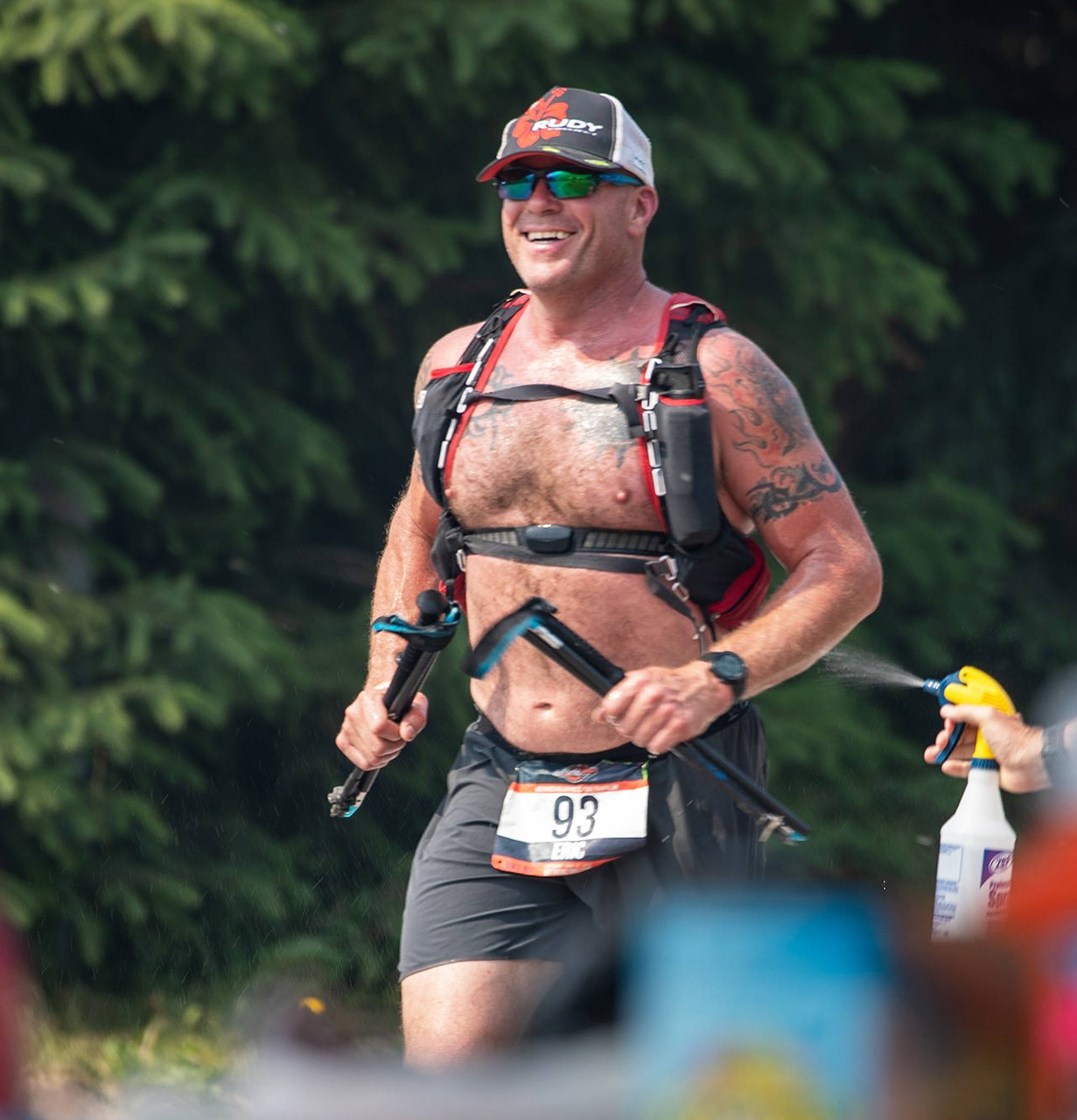 Kenai triathlete Eric Thomason competes in the running portion of the 2019 Alaskaman Extreme Triathlon June 29, 2019. The race starts in Seward and finishes in Girdwood. (Photo provided by Eric Thomason)