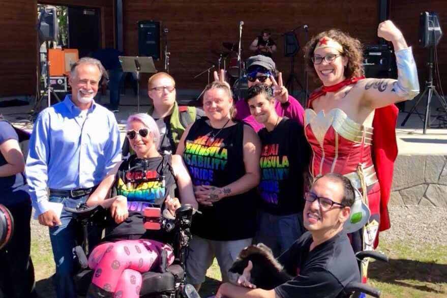 Participants in last year’s Disability Pride Celebration smile for the camera at Soldotna Creek Park in Soldotna, Alaska, Saturday, July 21, 2018. (Courtesy Nikki Marcano)