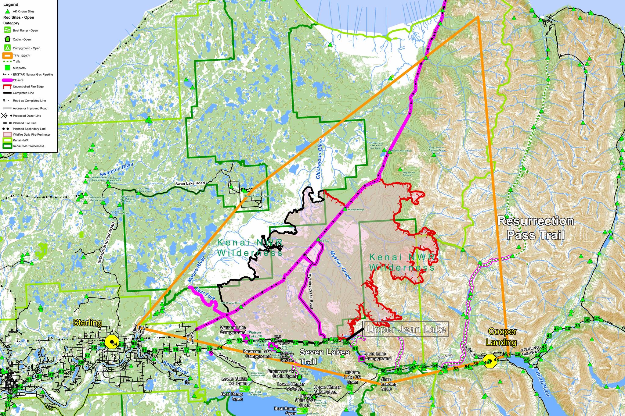 Courtesy Eastern Area Incident Management Team                                A map of the Swan Lake Fire as of Monday.