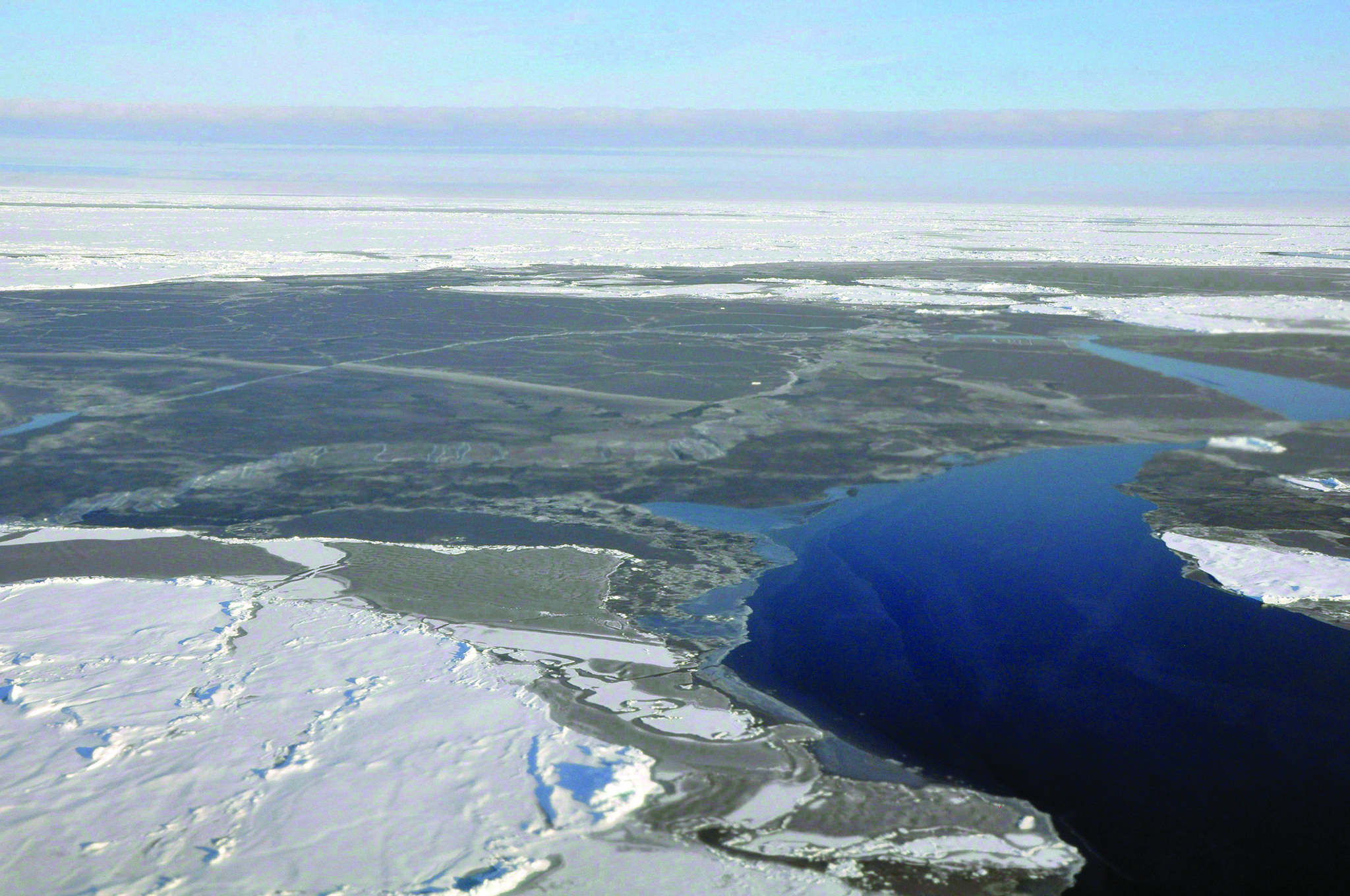 This 2014 photo provided by NOAA shows Arctic ice coverage. Scientists say Arctic sea ice has reached a record winter low again.The U.S.-based National Snow and Ice Data Centre says it’s the second year in a row that the amount of sea ice at the end of winter was less than any year since satellite monitoring began. THE CANADIAN PRESS/AP/NOAA