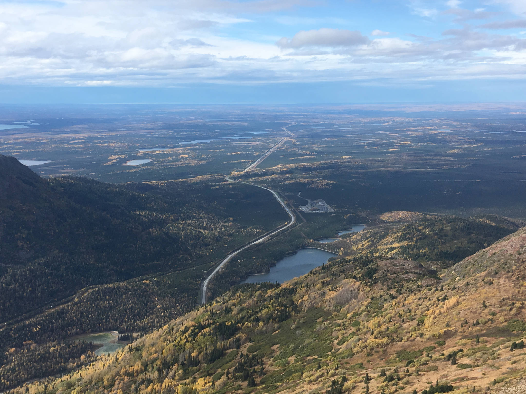 The summit of Skyline Trail. Oct. 3, 2018. (Photo by Jeff Helminiak/Peninsula Clarion)