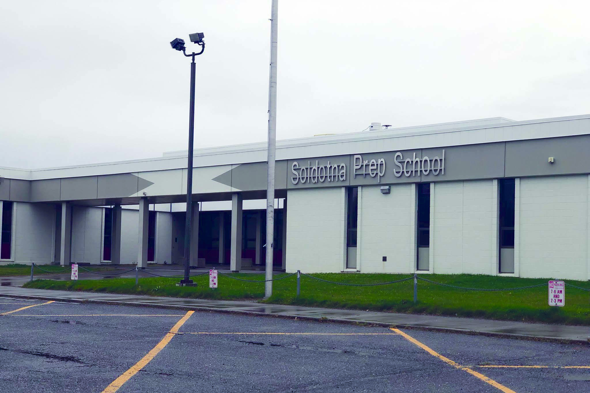 Soldotna Prep School is pictured on Tuesday, Oct. 8, 2019 in Soldotna, Alaska. The school was recently shuttered and classes combined with Soldotna High School. (Photo by Victoria Petersen/Peninsula Clarion)