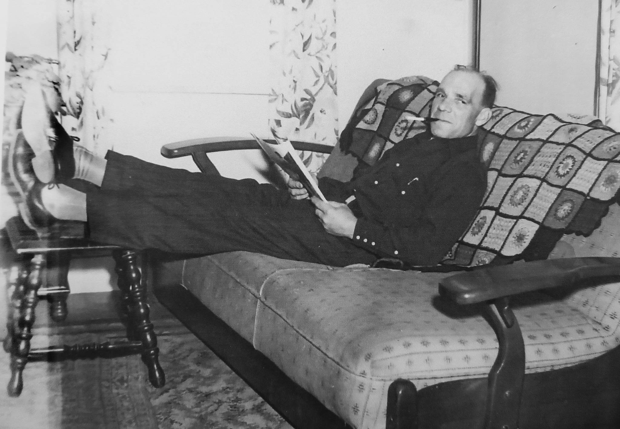 Little Jim relaxes at home, circa 1950. (Photo courtesy of Mona Painter)