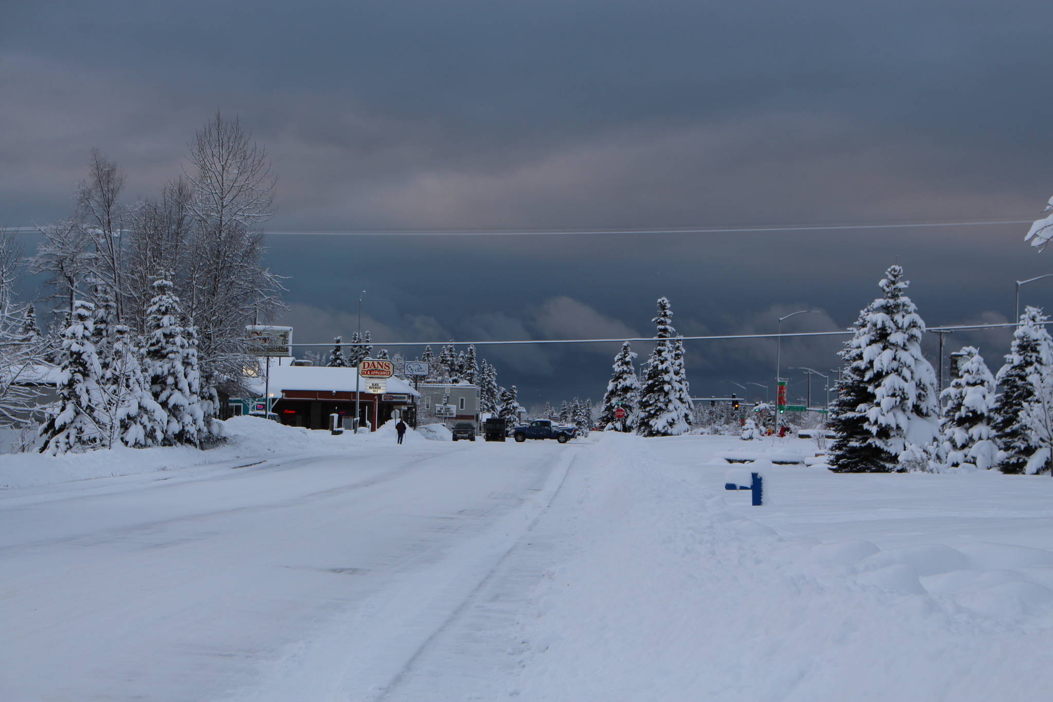 Frontage Road in Kenai, Alaska can be seen here on Dec. 3, 2019. (Photo by Brian Mazurek/Peninsula Clarion)