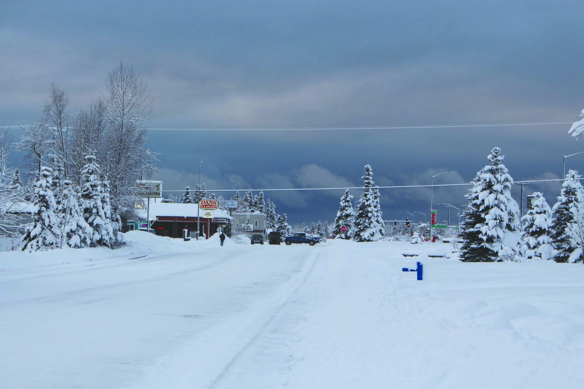 Frontage Road in Kenai, Alaska can be seen here on Dec. 3, 2019. (Photo by Brian Mazurek/Peninsula Clarion)