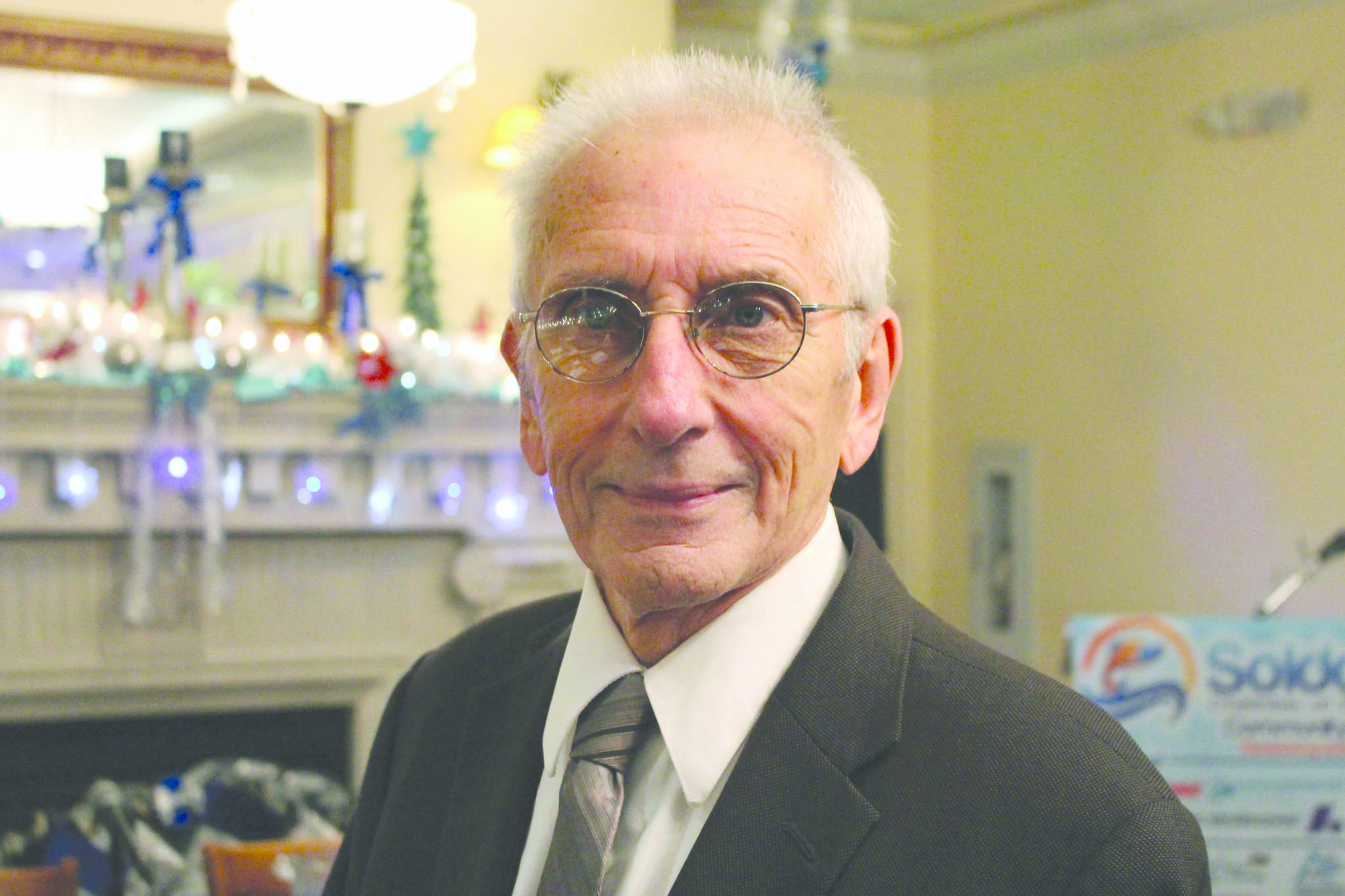 Pete Sprague, who is running to be the mayor of Soldotna, is seen here at Froso’s Restaurant in Soldotna on Dec. 4, 2019. (Photo by Brian Mazurek/Peninsula Clarion)