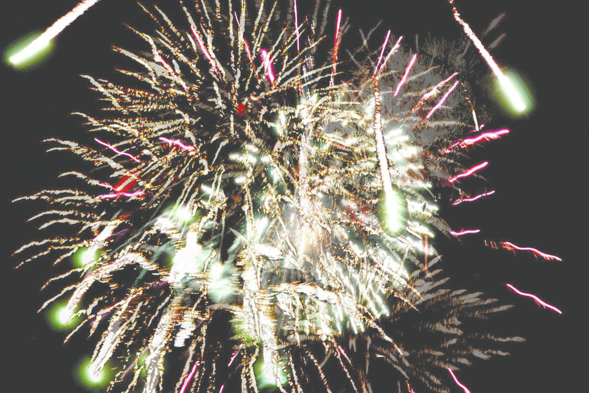 Fireworks are displayed during the 2016 Christmas Comes to Kenai celebration. (Kat Sorensen/Clarion file)