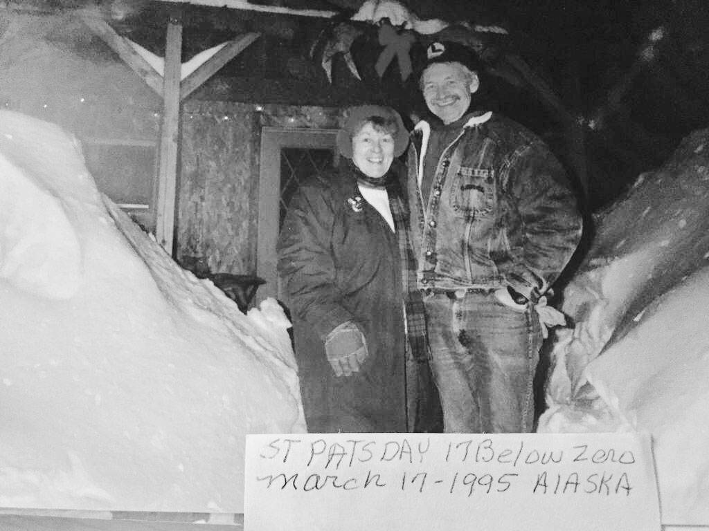 Ann Berg and her husband, Bob, can be seen in March 1995 during a -17-degree cold spell. (Photo courtesy Ann Berg)