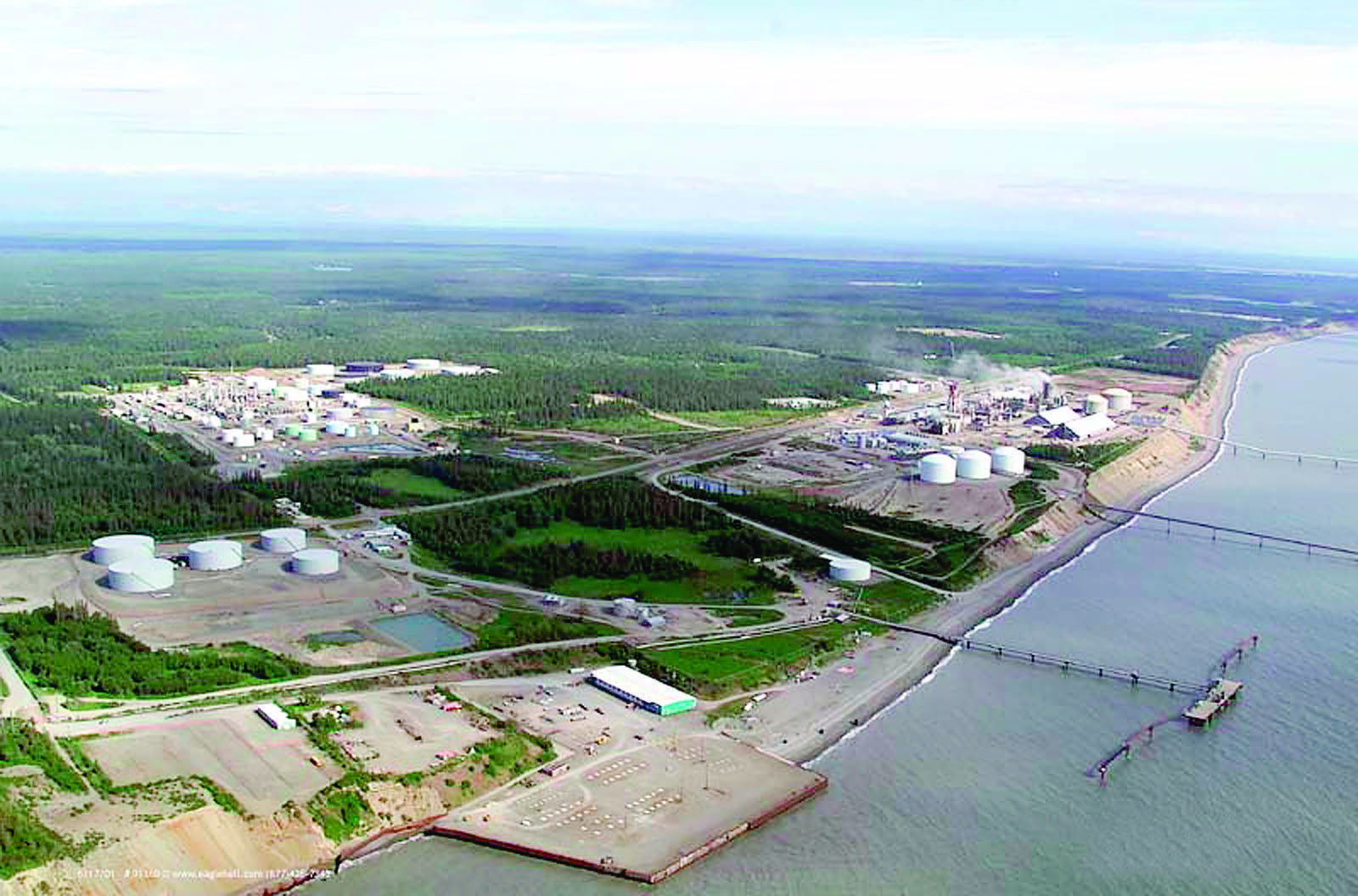The industrial area of Nikiski, featuring a refinery and currently mothballed LNG and fertilizer plants, was selected by the producer-led consortium of the Alaska LNG Project before the state took over in 2017. (Photo/File/AJOC)