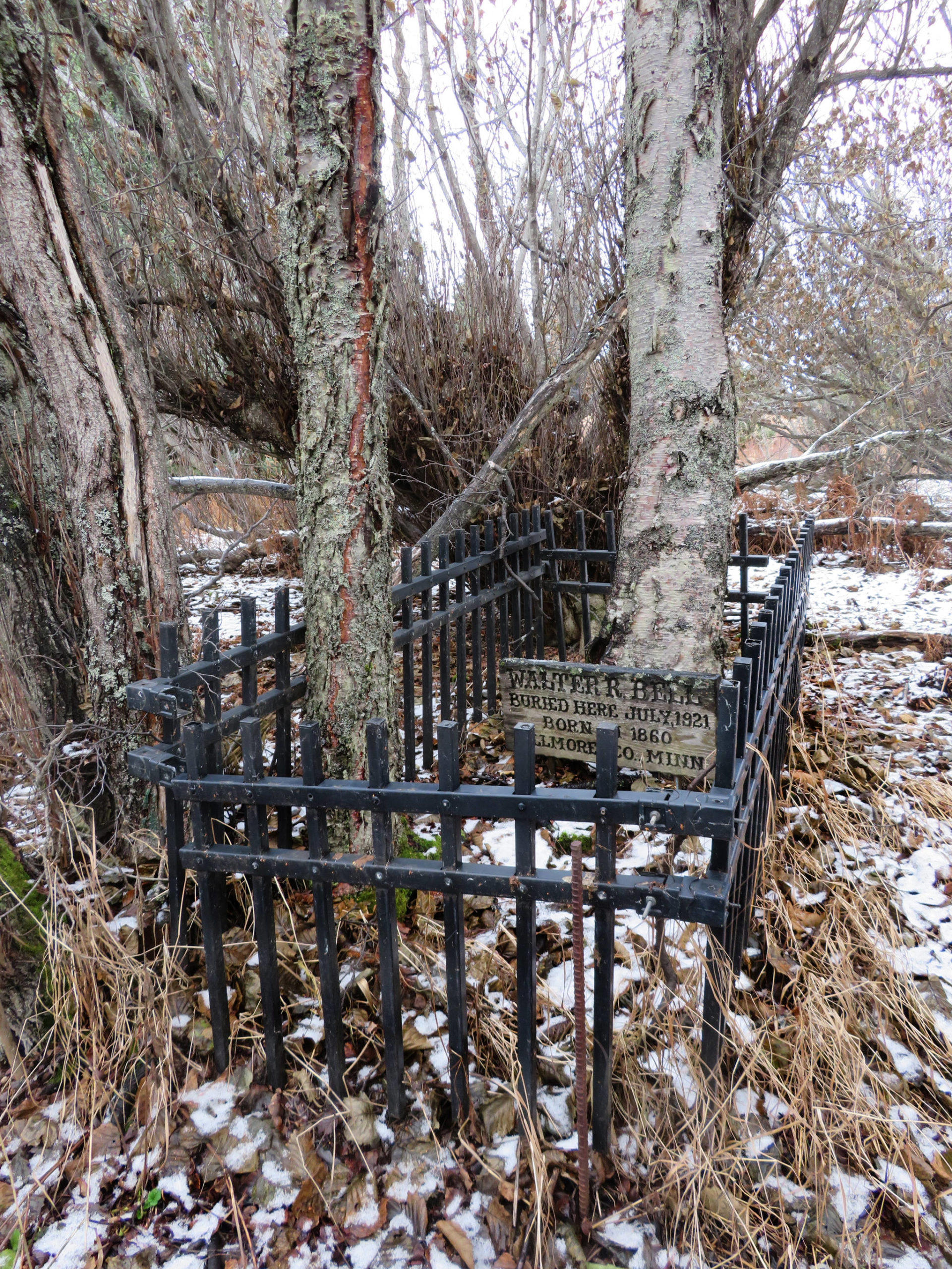 The grave of Homer homesteader Walter R. Bell lies just off the Reber Trail within city limits. (Photo by Clark Fair)