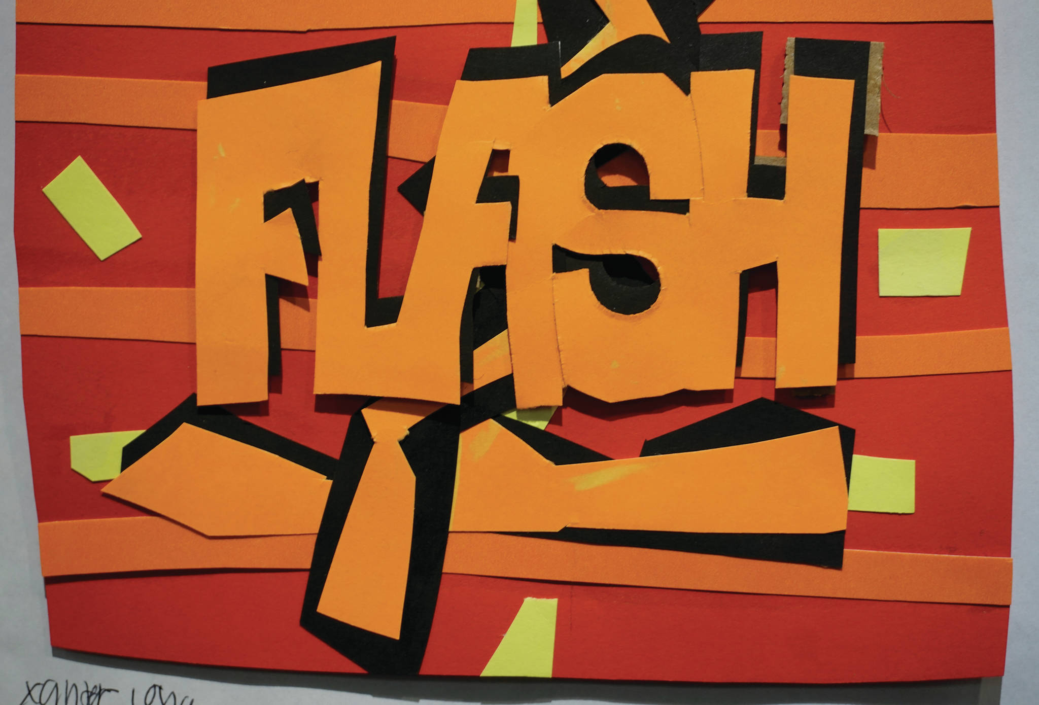 Xander Long’s “Flash,” as seen on First Friday, March 6, 2020, at the Disability Art Show at the Homer Council on the Arts in Homer, Alaska. (Photo by Michael Armstrong/Homer News)