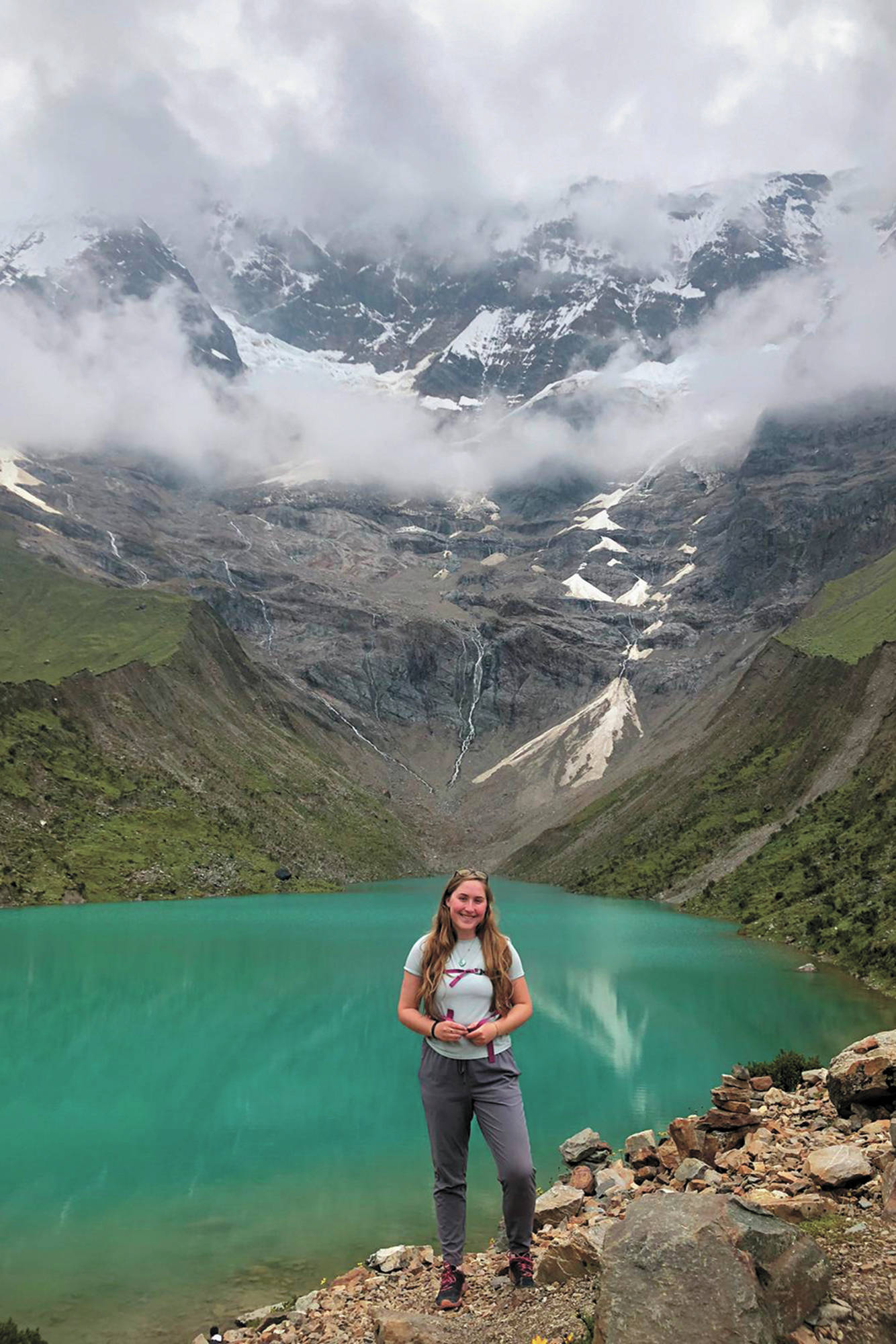 Photo courtesy Brenna McCarron                                Brenna McCarron, a Homer High School graduate stuck in Peru after the country closed its borders to stem the spread of the novel coronavirus, visits Humantay Lake in Peru. She is one of about 19 Alaskans stranded in the country.