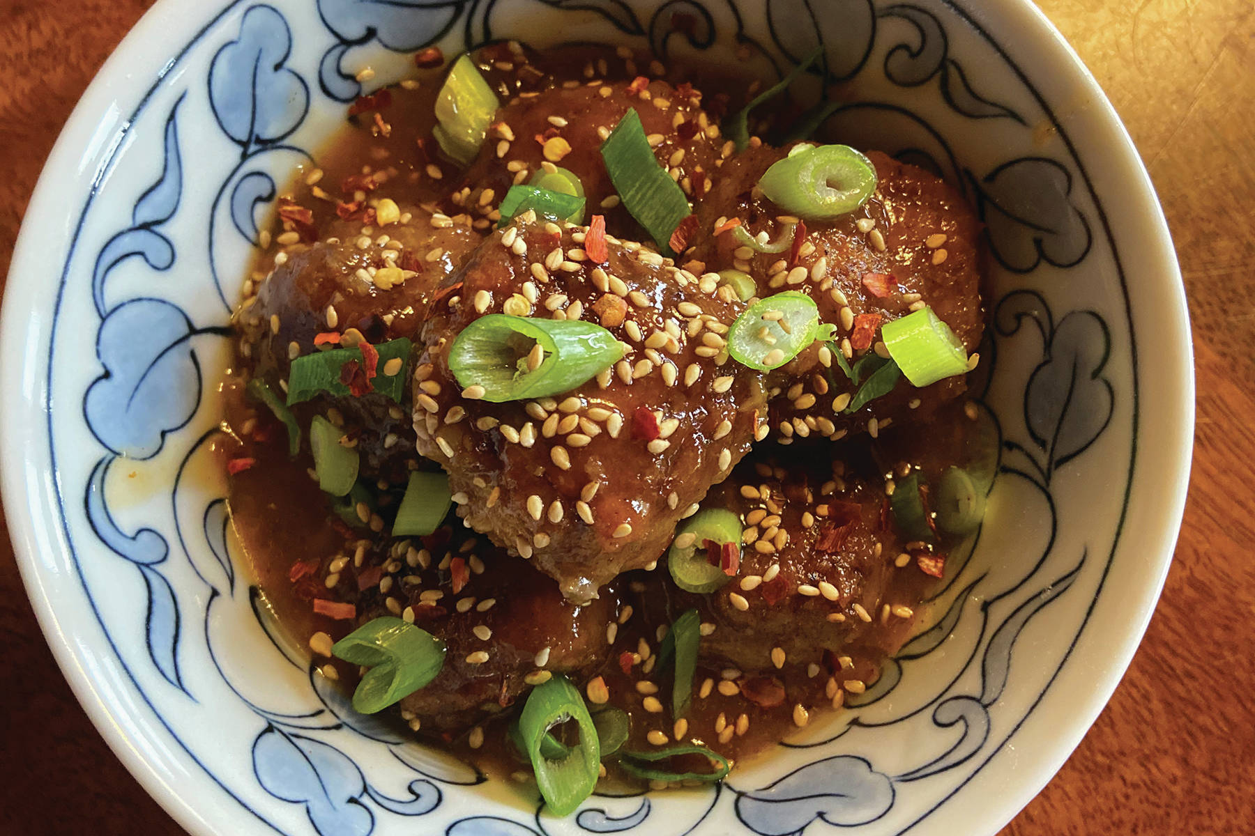 Asian meatballs made by Teri Robl on March 23, 2020, in her Homer, Alaska, kitchen. (Photo by Teri Robl)