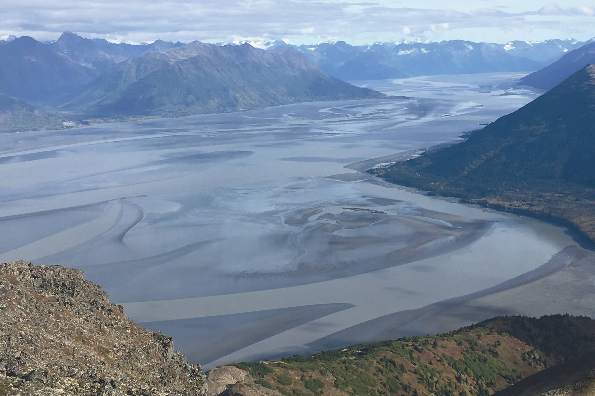 The view of Turnagain Arm, as seen from Hope Point in September 2018. Hope, Alaska, would be a good meeting place for a date once restrictions caused by the new coronavirus are lifted. (Photo by Jeff Helminiak/Peninsula Clarion)