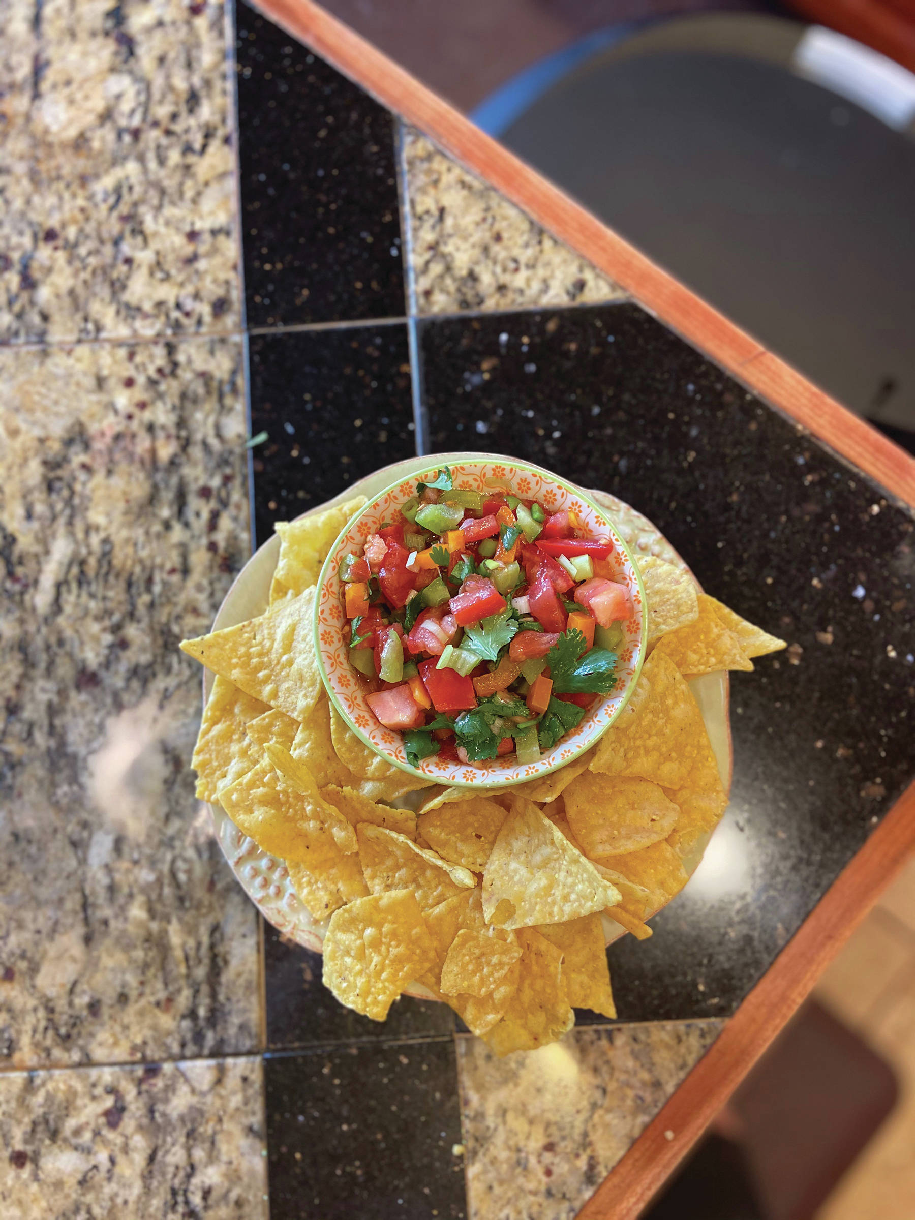 Pico de Gallo is a quick snack made best with fresh ingredients. Teri Robl whipped up this batch on April 5, 2020, in her Homer, Alaska kitchen. (Photo by Teri Robl)