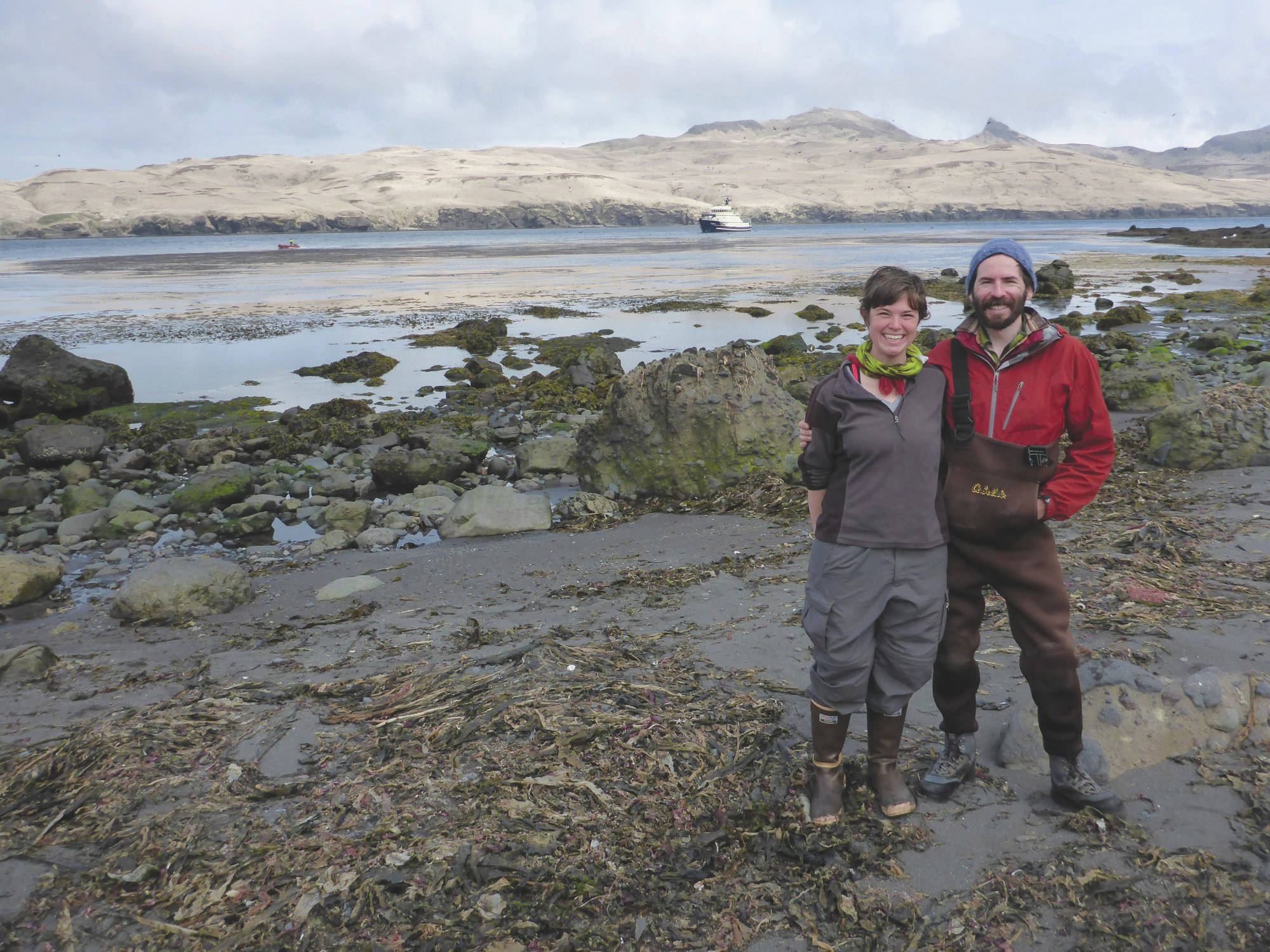 Dan Rapp and Sarah Youngren of Soldotna have spent the last five summers on Aiktak Island in the eastern Aleutians and hope to return in 2020. (Photo by Sarah Youngren)