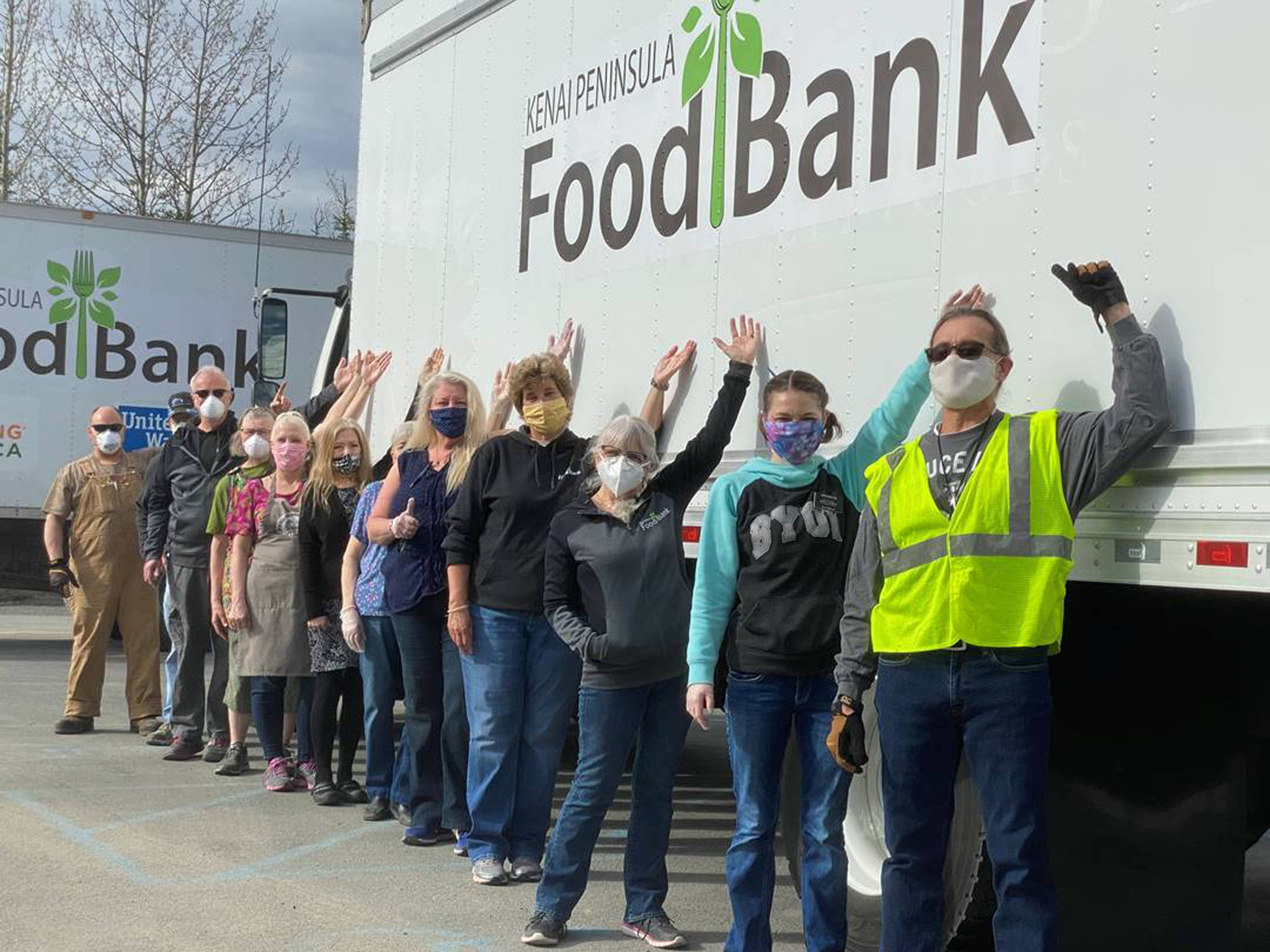Employees of the Kenai Peninsula Food Bank stand next to their newly acquired delivery truck in Soldotna in this undated photo. (Photo courtesy Greg Meyer/Kenai Peninsula Food Bank)