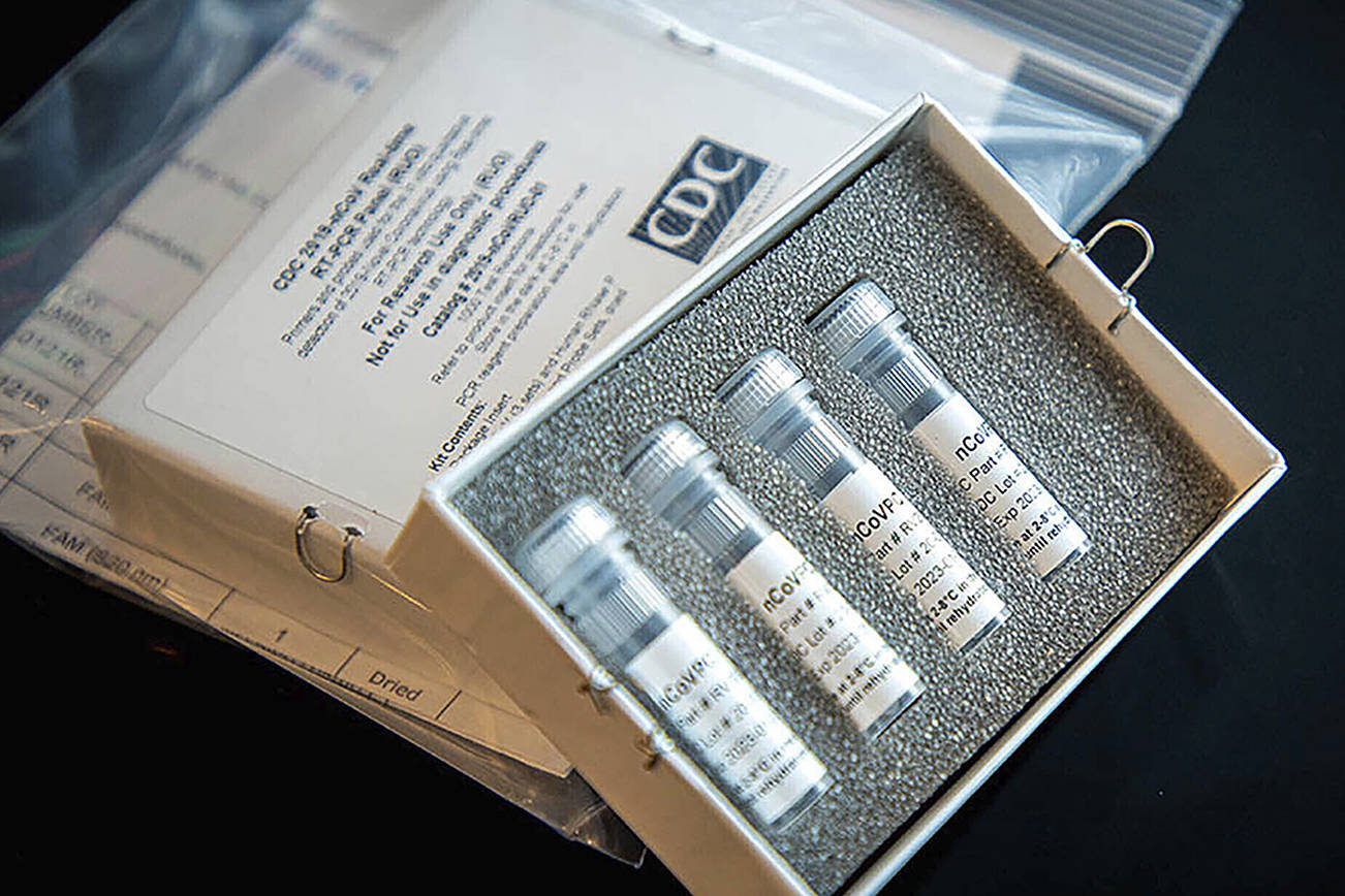 This undated file photo provided by U.S. Centers for Disease Control and Prevention shows CDC’s laboratory test kit for the new coronavirus. (CDC via AP, File)