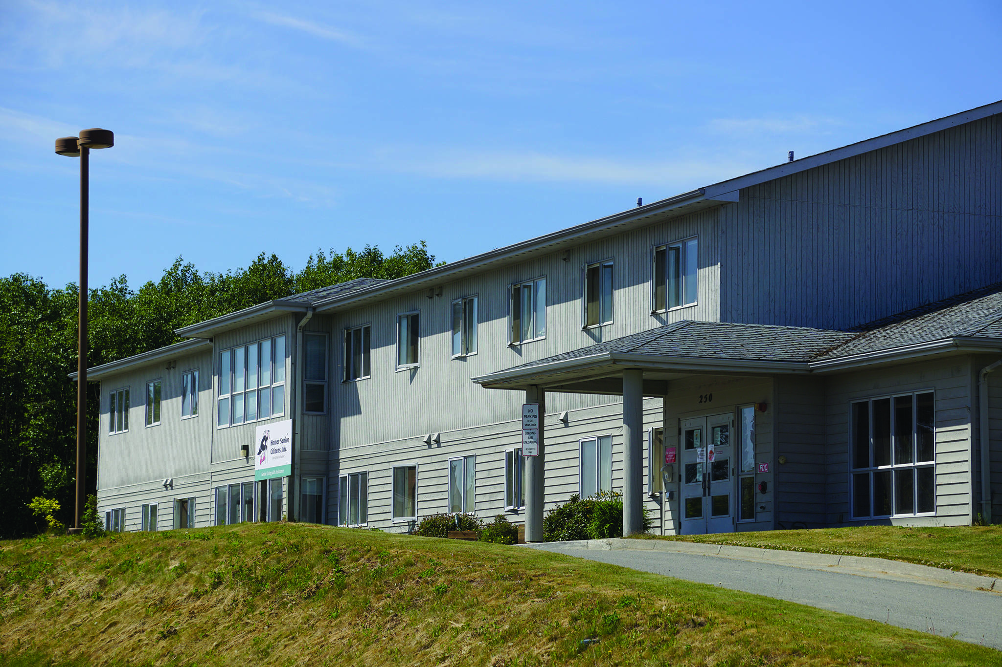 The Friendship Terrace assisting level center, as seen on Thursday, June 11, 2020, in Homer, Alaska. A part of the Homer Senior Citizens Senior Center, Friendship Terrace reported two staff members tested positive for COVID-19 on June 10, and that a resident tested positive on Friday. (Photo by Michael Armstrong/Homer News)