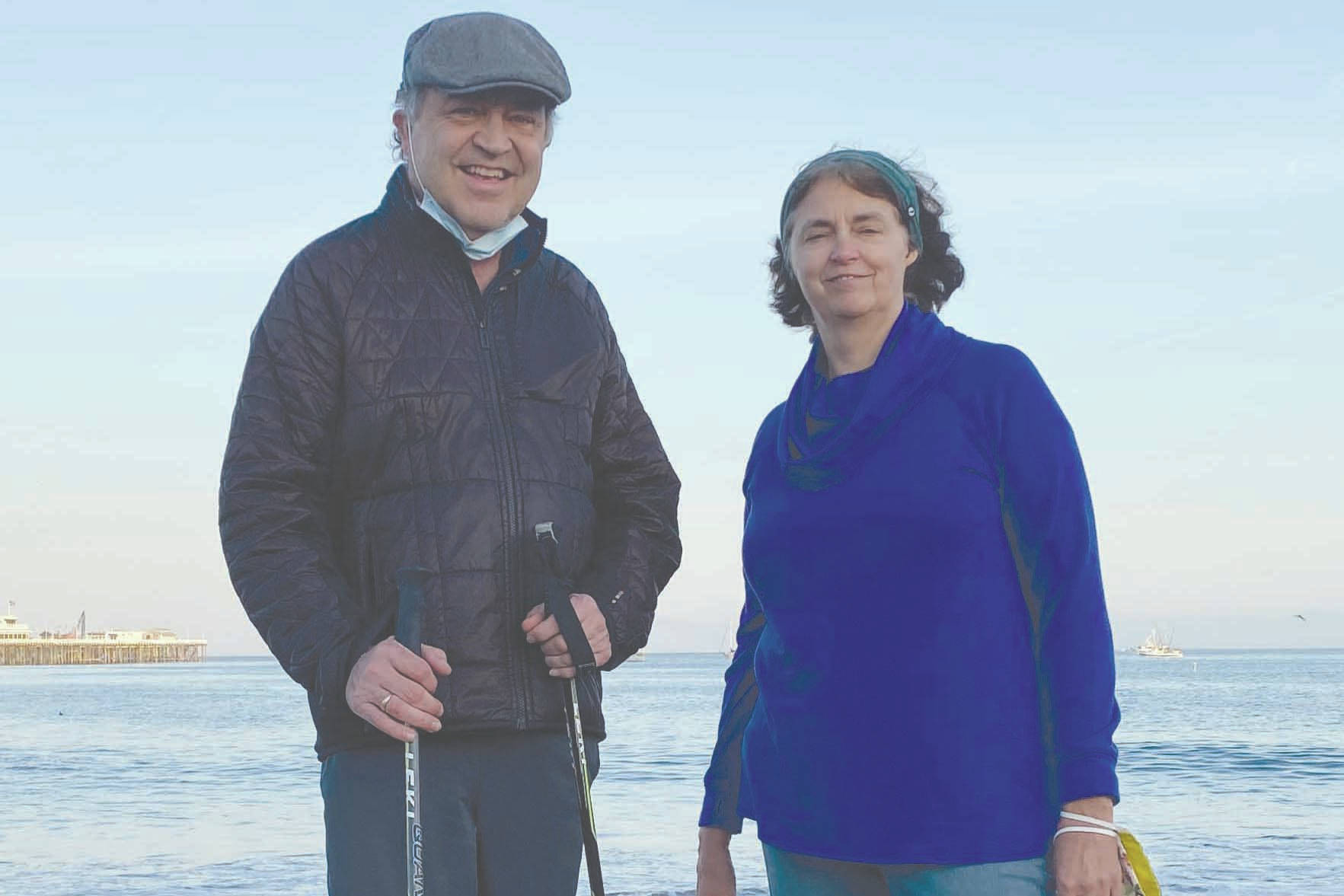Ted and Valerie McKenney in Santa Cruz, California, in April 2020. (Photo by Courtney Procter)