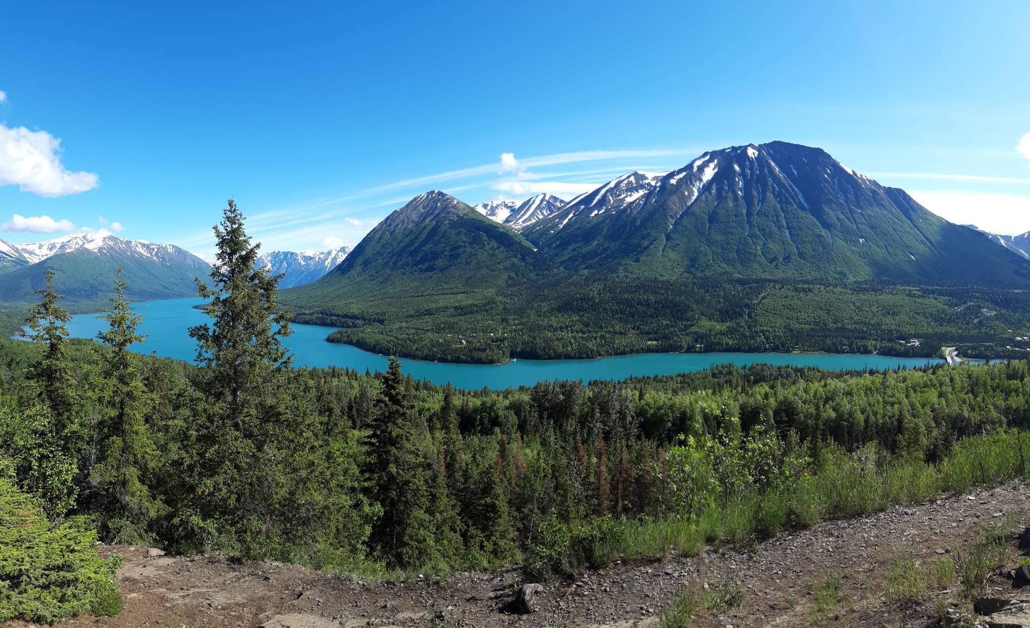 The view from Slaughter Gulch trail in Cooper Landing, Alaska, on June 20, 2020. (Photo by Brian Mazurek/Peninsula Clarion)