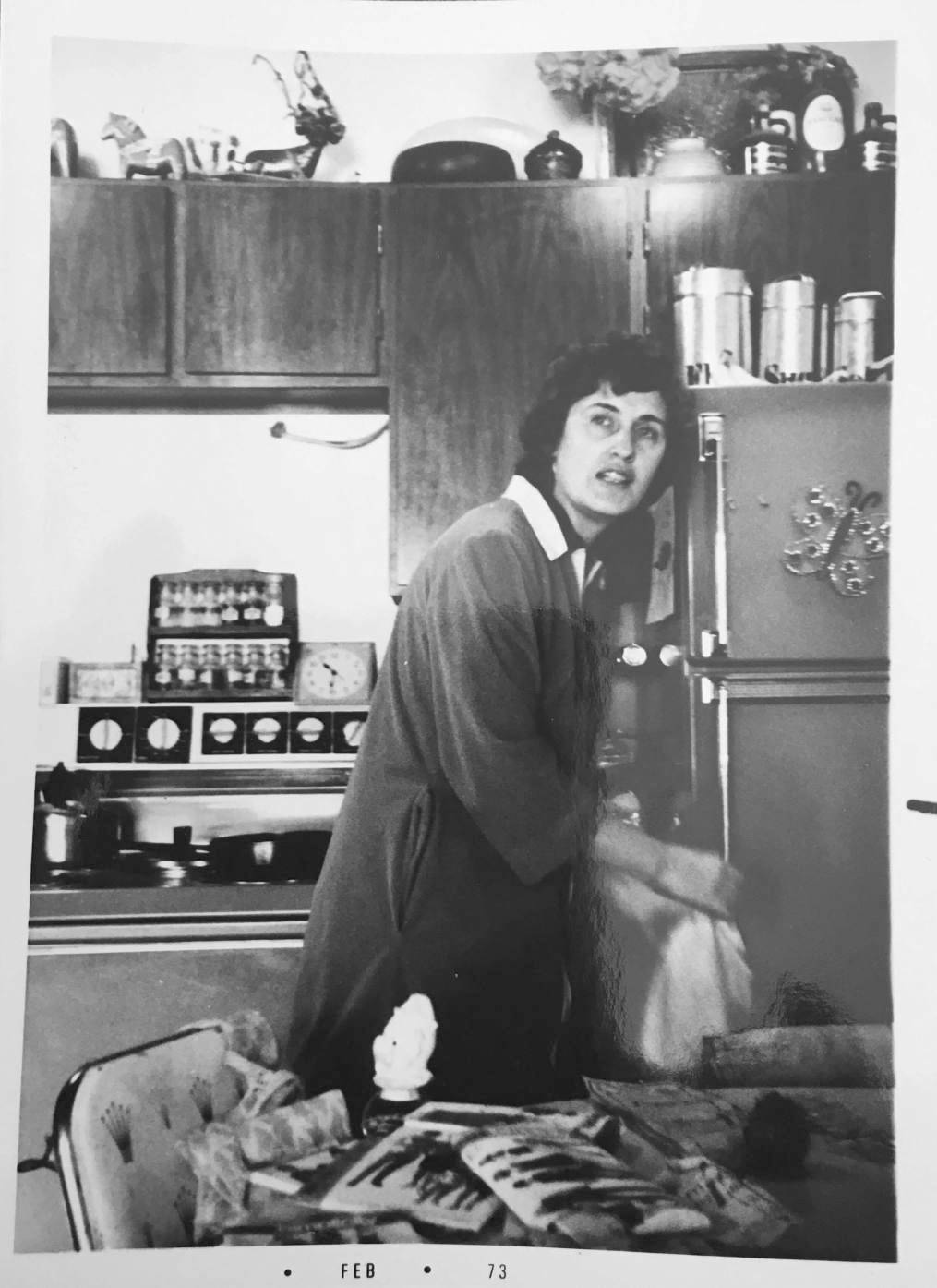 The author’s grandmother, Sylvia, cooking in her Anchorage kitchen in the 1970s. (Photo courtesy of Victoria Petersen)