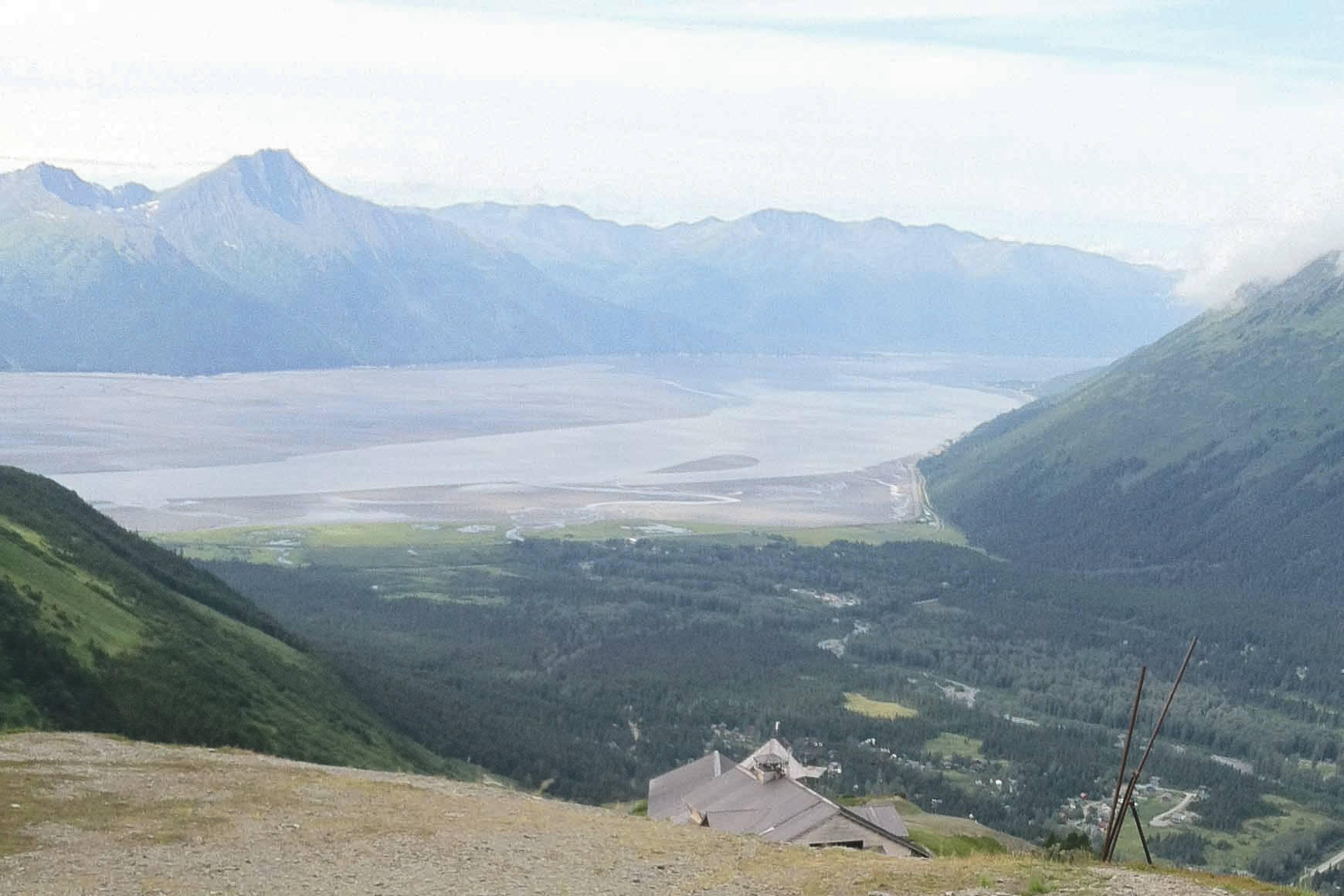 Turnagain Arm, as seen from Mount Alyeska in Girdwood, Alaska. (Photo by Jeff Helminiak/Peninsula Clarion)