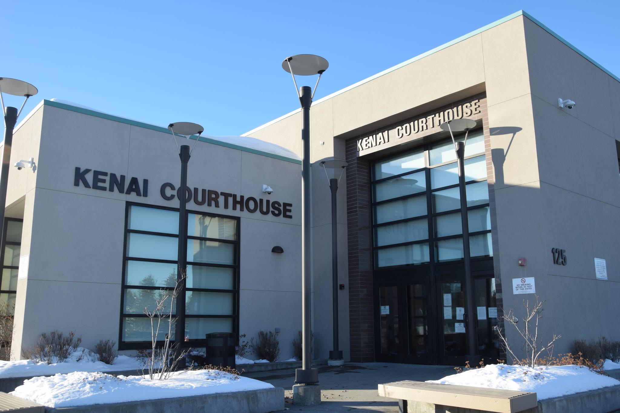 The entrance to the Kenai Courthouse in Kenai, AK as seen on February 26, 2019. (Photo by Brian Mazurek/Peninsula Clarion)