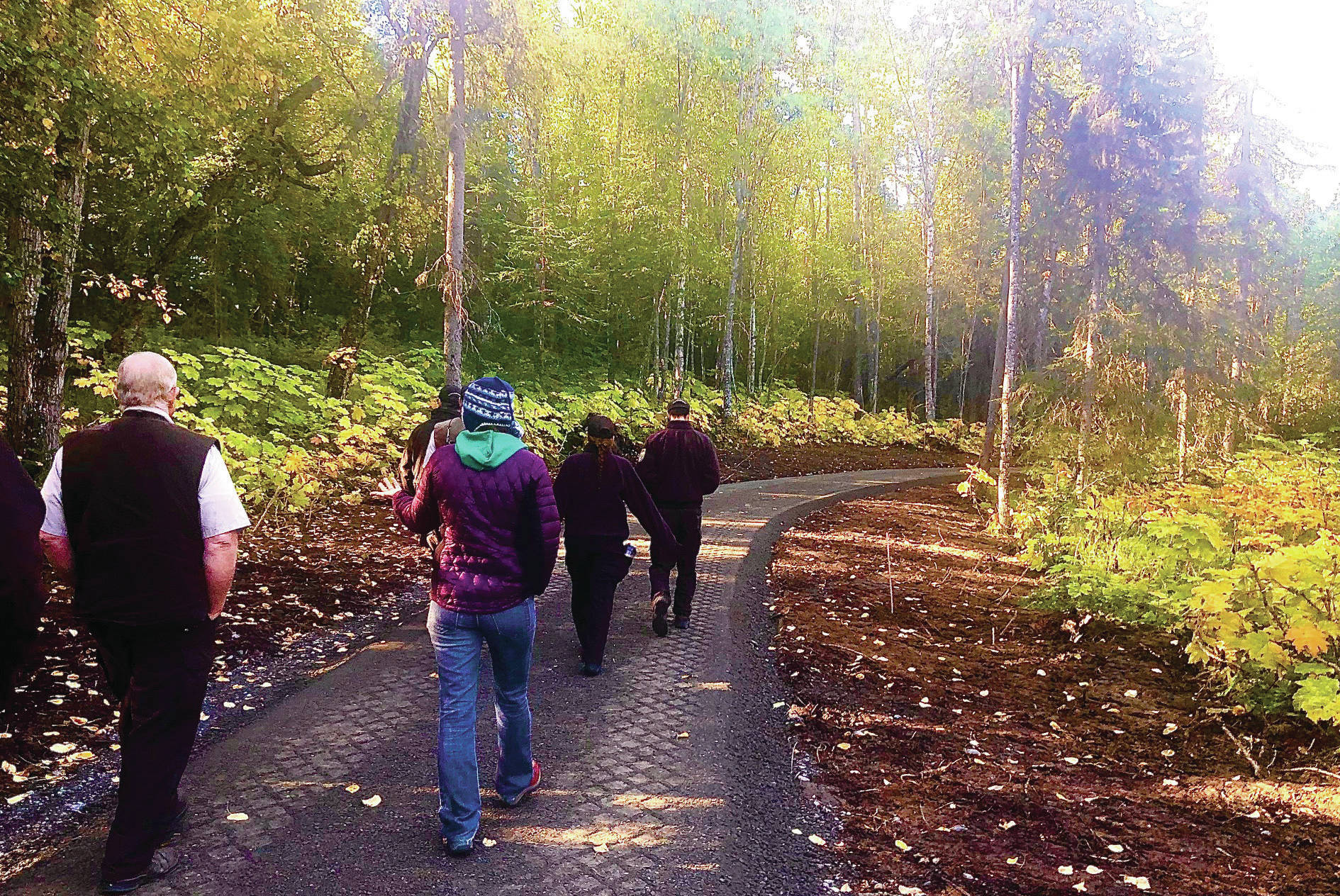 Photo provided by Kenai National Wildlife Refuge                                Kenai National Wildlife Refuge staff take a walk on the newly constructed Ski Hill Multi-use Trail on the Kenai National Wildlife Refuge just outside of Soldotna.