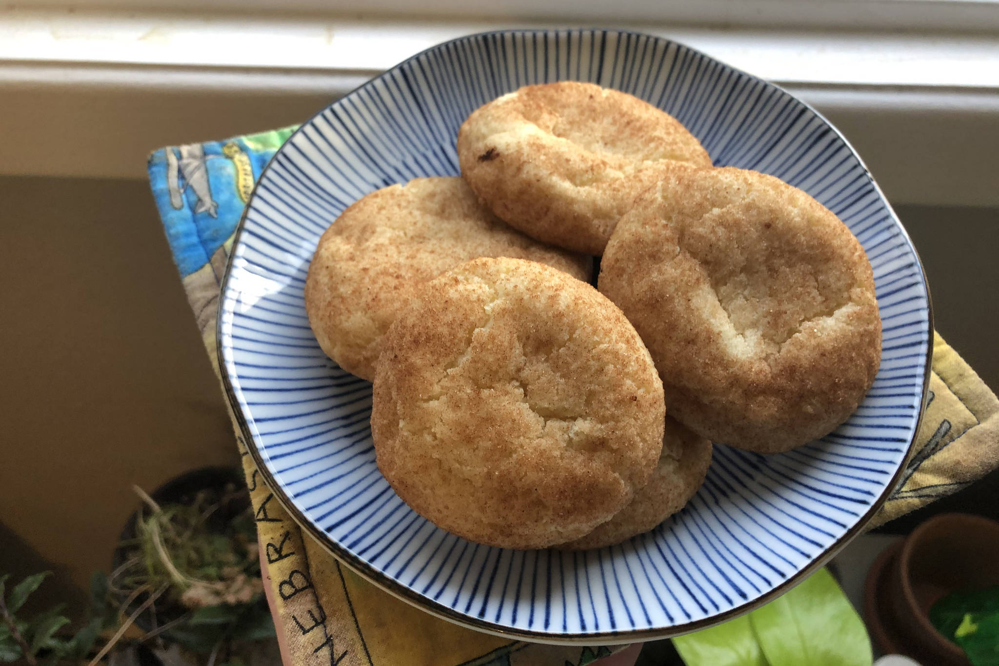 Snickerdoodle cookies have a distinct cinnamon sugar scrawled shell, photographed on Saturday, Oct. 10, 2020, in Anchorage, Alaska. (Photo by Victoria Petersen/Peninsula Clarion)