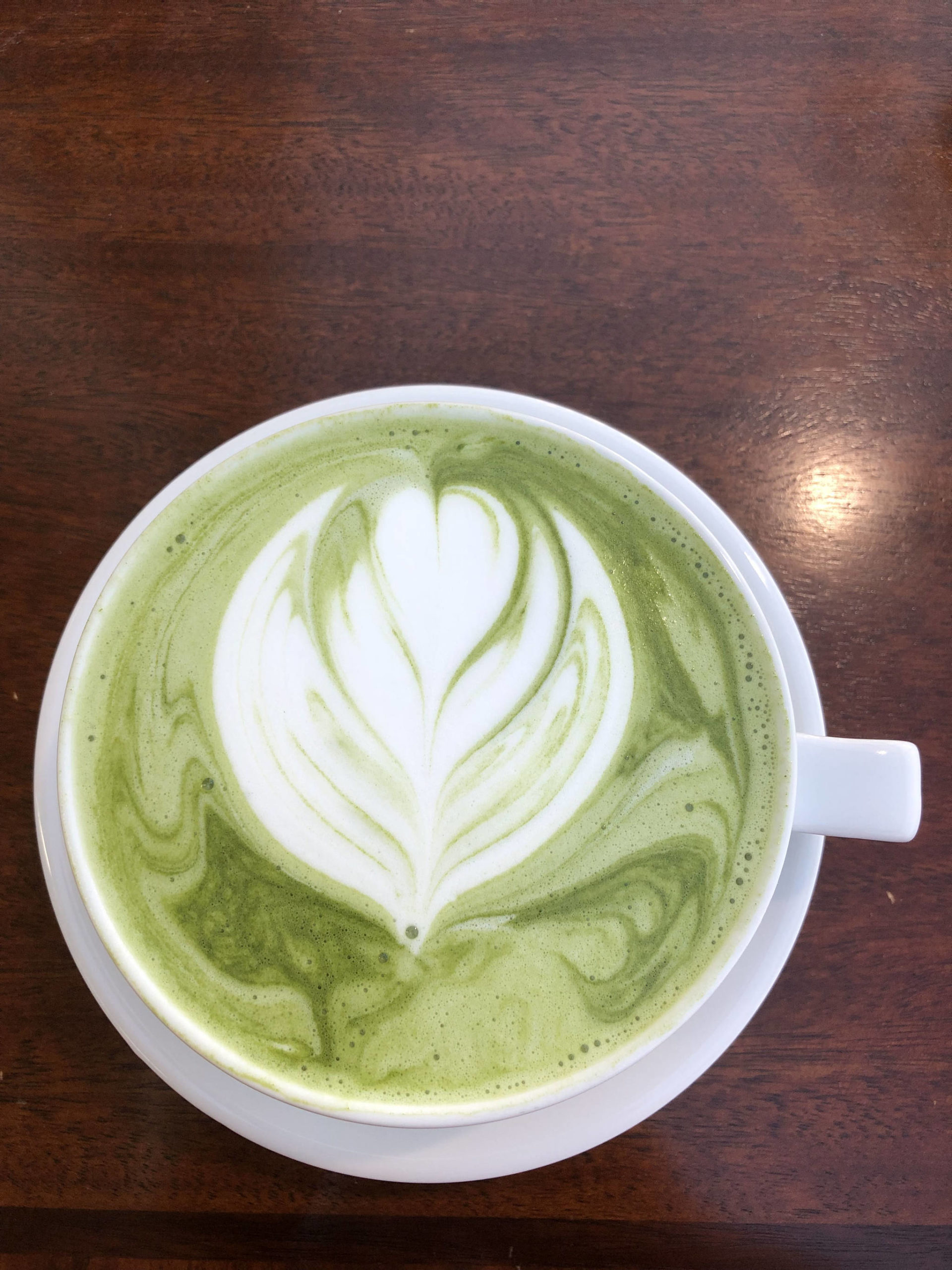 A match latte is on display on Jan. 3, 2019 at Brother’s Cafe, in Kenai, Alaska.