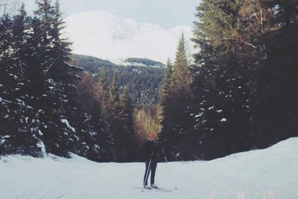 The author is seen here skiing a little easier at Trail Lake near Seward. (Photo provided by Kat Sorensen)