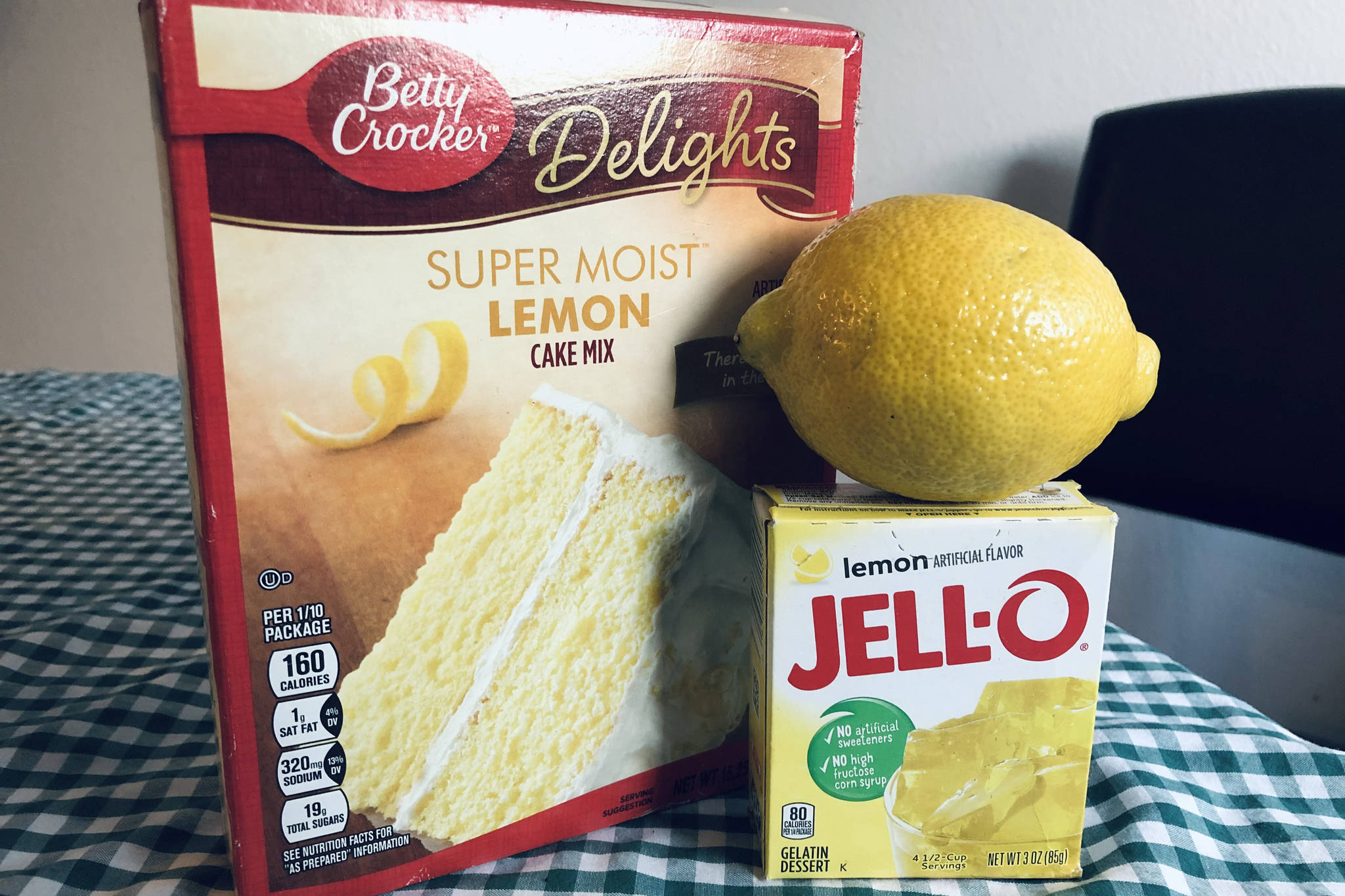 Essential ingredients for my family’s lemon cake recipe, photographed on Tuesday, Nov. 17, 2020, in Anchorage, Alaska. (Photo by Victoria Petersen/Peninsula Clarion)