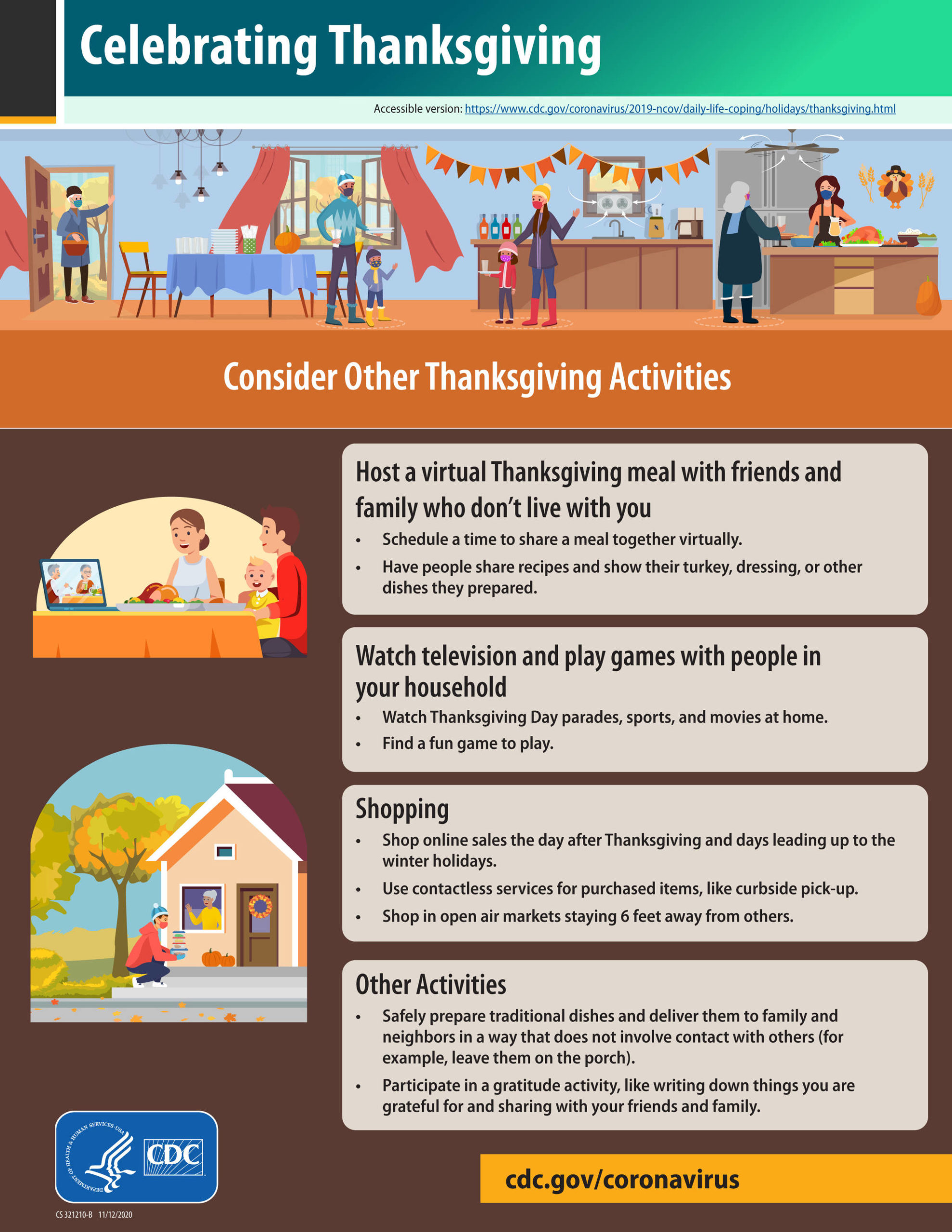 CDC
Guidance on how to celebrate Thanksgiving while mitigating the spread of COVID-19.