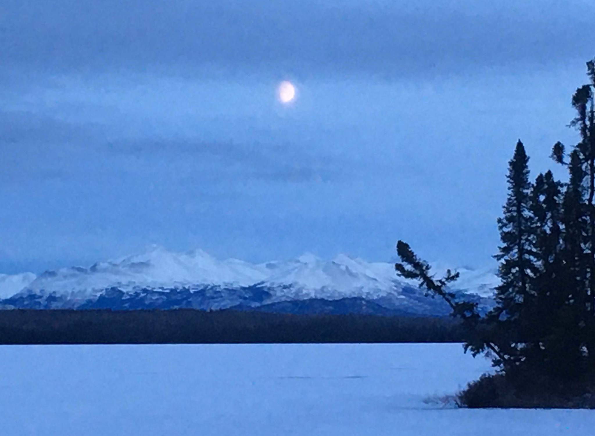Bottenintnin Lake, Nov. 24, 2020. (Photo by Jeff Helminiak/Peninsula Clarion)