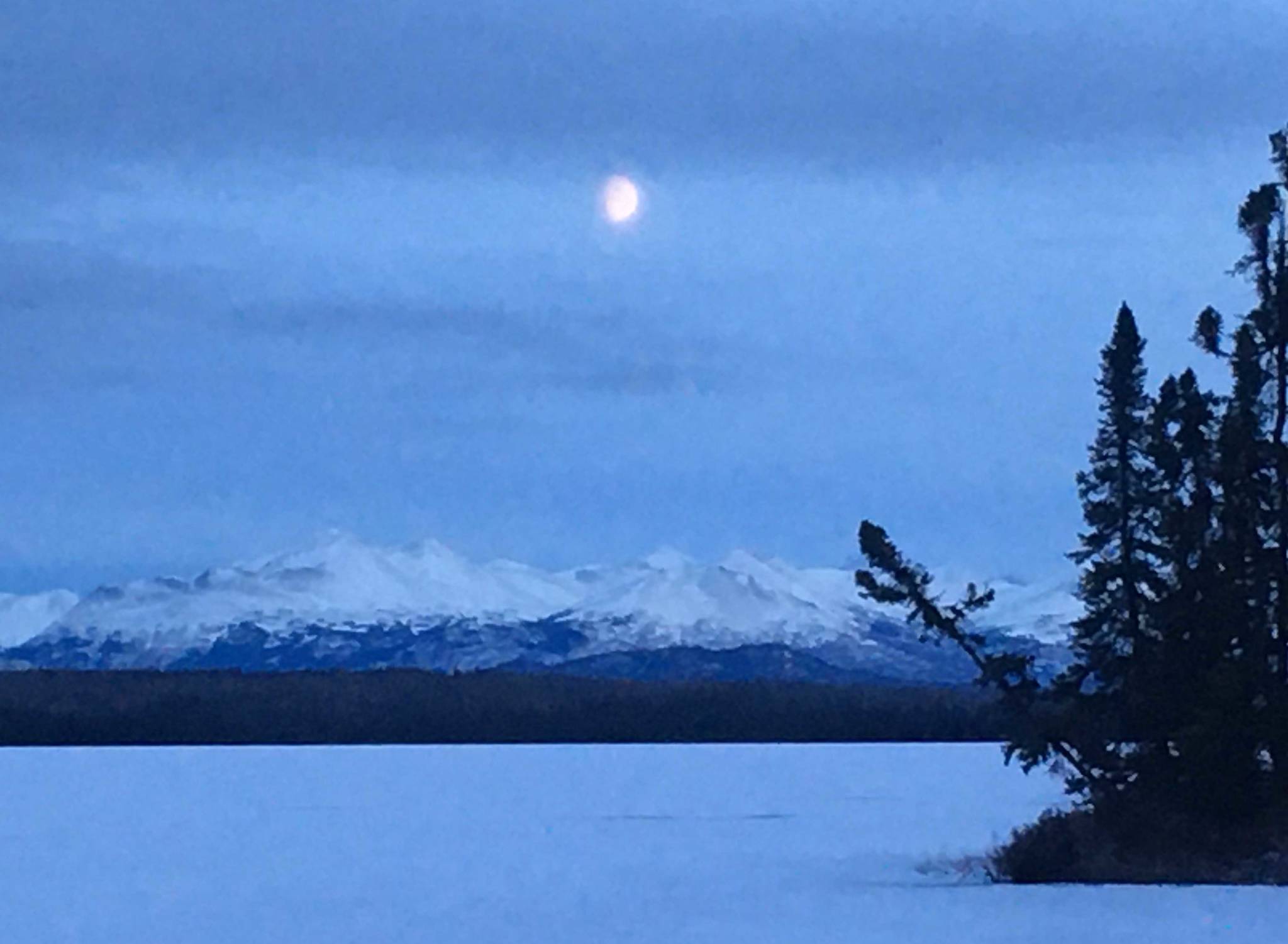 Bottenintnin Lake, Nov. 24, 2020. (Photo by Jeff Helminiak/Peninsula Clarion)