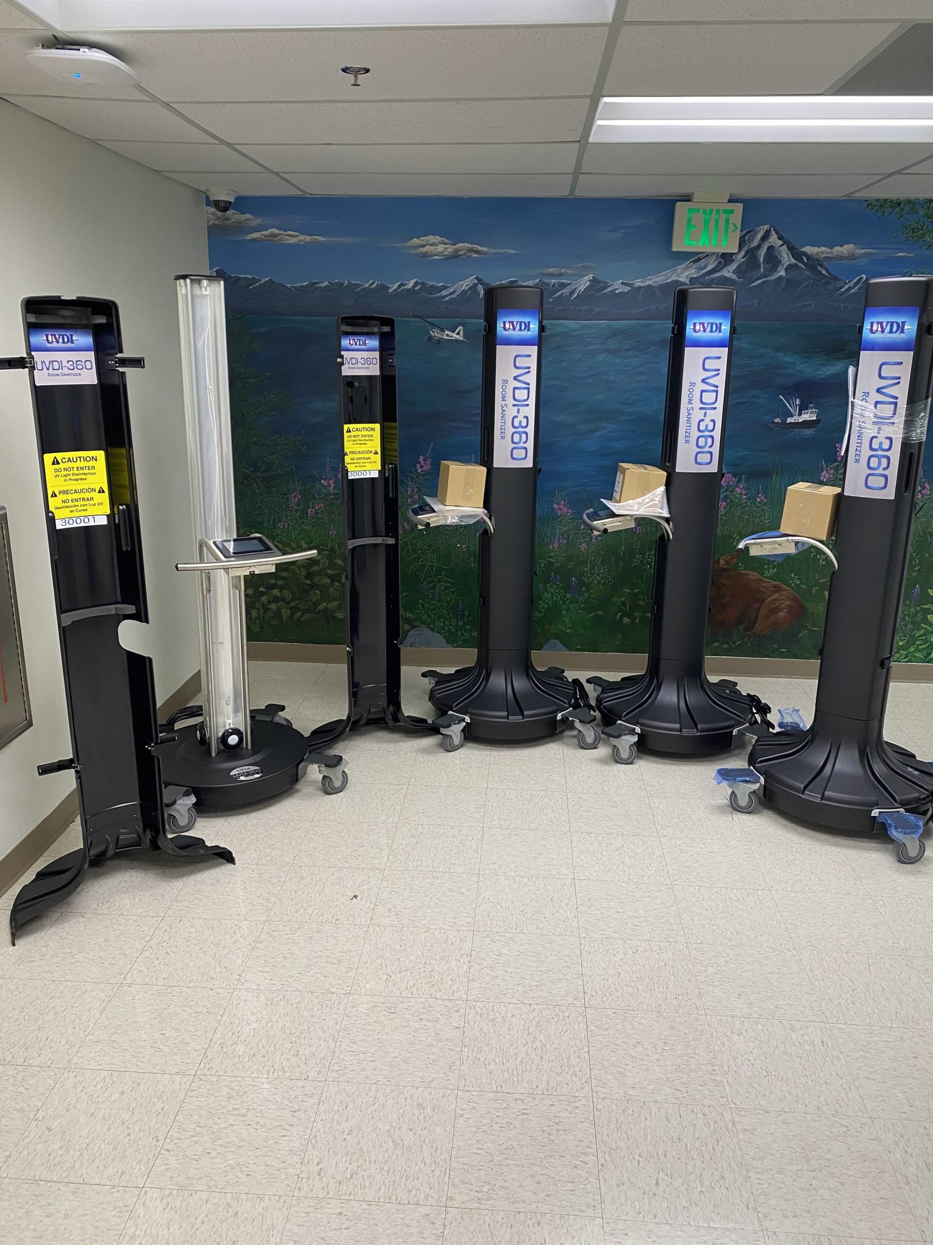 UV light disinfection systems are pictured at Central Peninsula Hospital on Thursday, Dec. 10, 2020 in Soldotna, Alaska. (Photo courtesy of Bruce Richards)