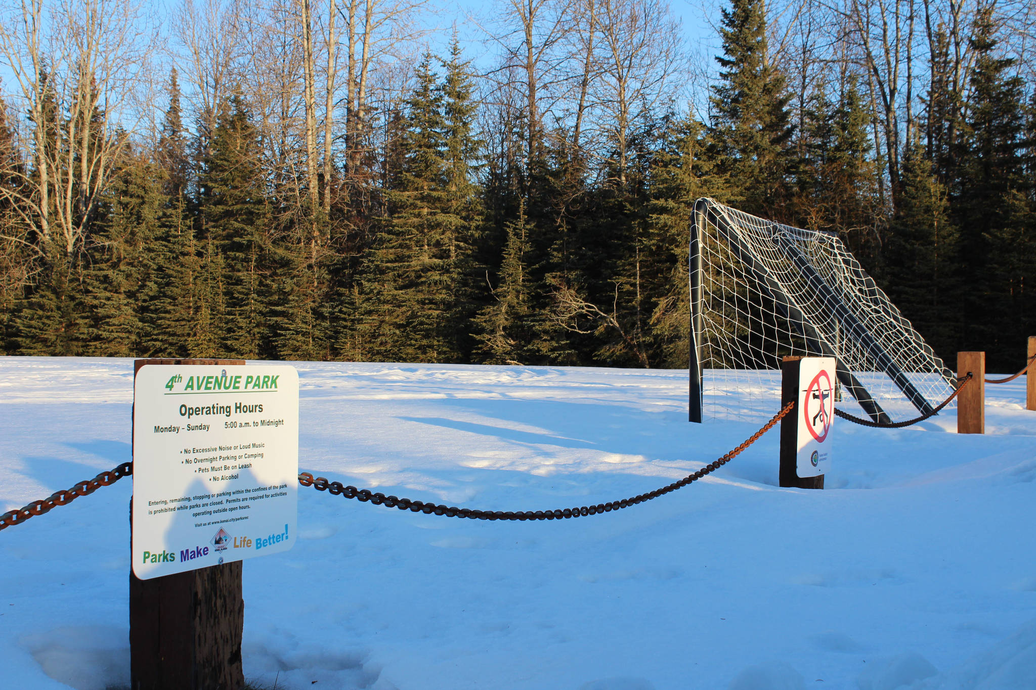 4th Avenue Park is seen on Tuesday, Jan. 19 in Kenai, Alaska. (Ashlyn O’Hara/Peninsula Clarion)