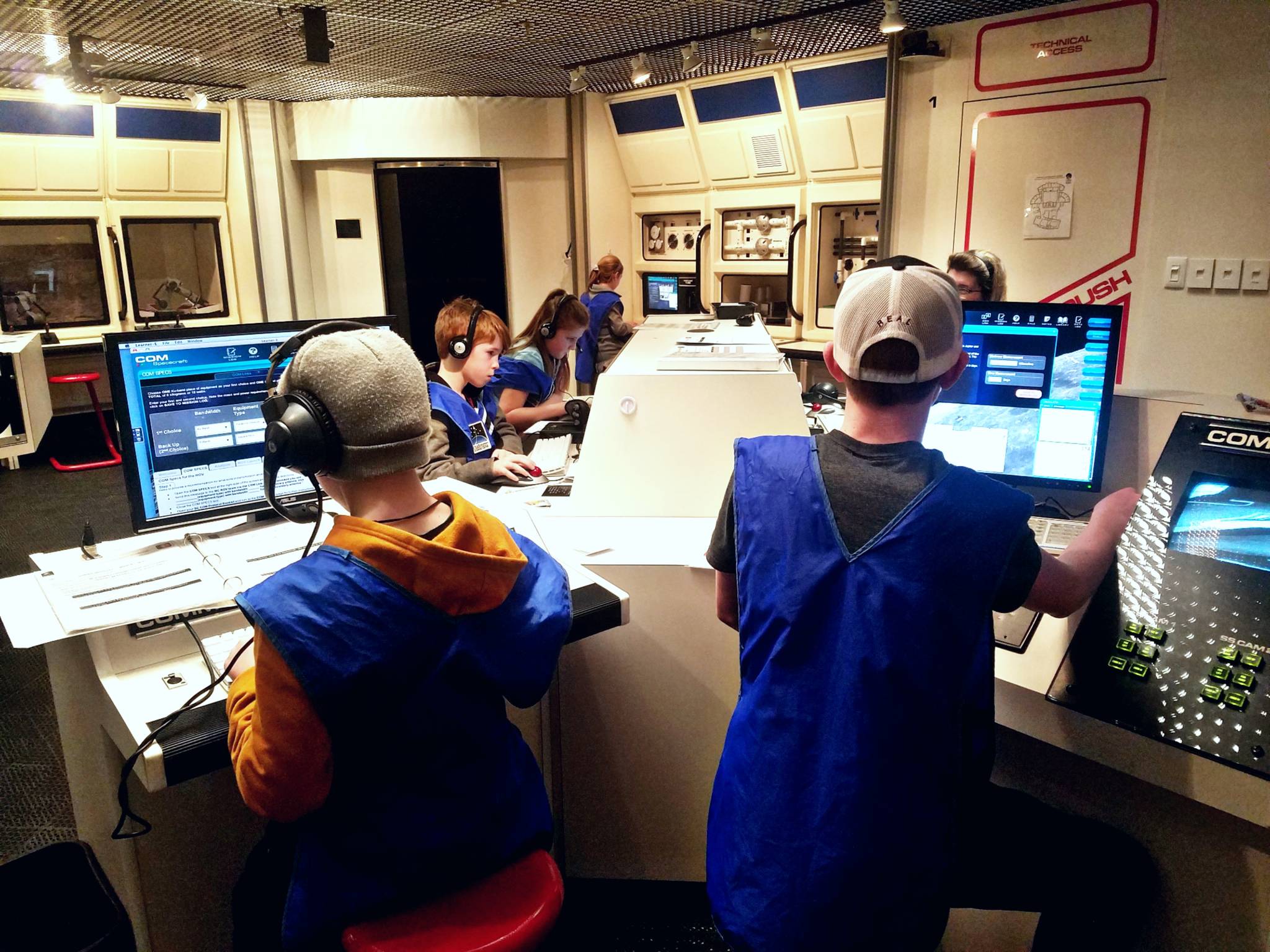Kenai Peninsula students participate in a simulated space mission at the Challenger Learning Center in Kenai, Alaska, in this undated photo. (Courtesy Colette Gilmour/Challenger Learning Center)