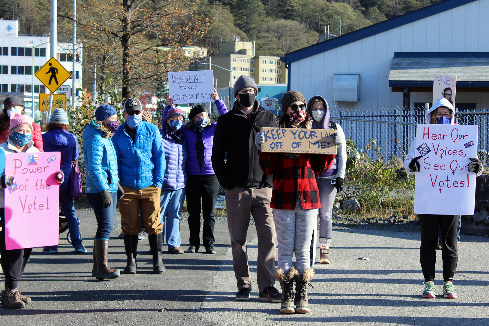 Ben Hohenstatt / Juneau Empire File
Protesters march for women’s rights in Juneau in 2020. Sen. Lisa Murkowski, R-Alaska, announced a bipartisan bill Friday to move forward the ratification of the Equal Rights Amendment, granting equal legal protection to the sexes, stalled in its ratification stage since 1972.